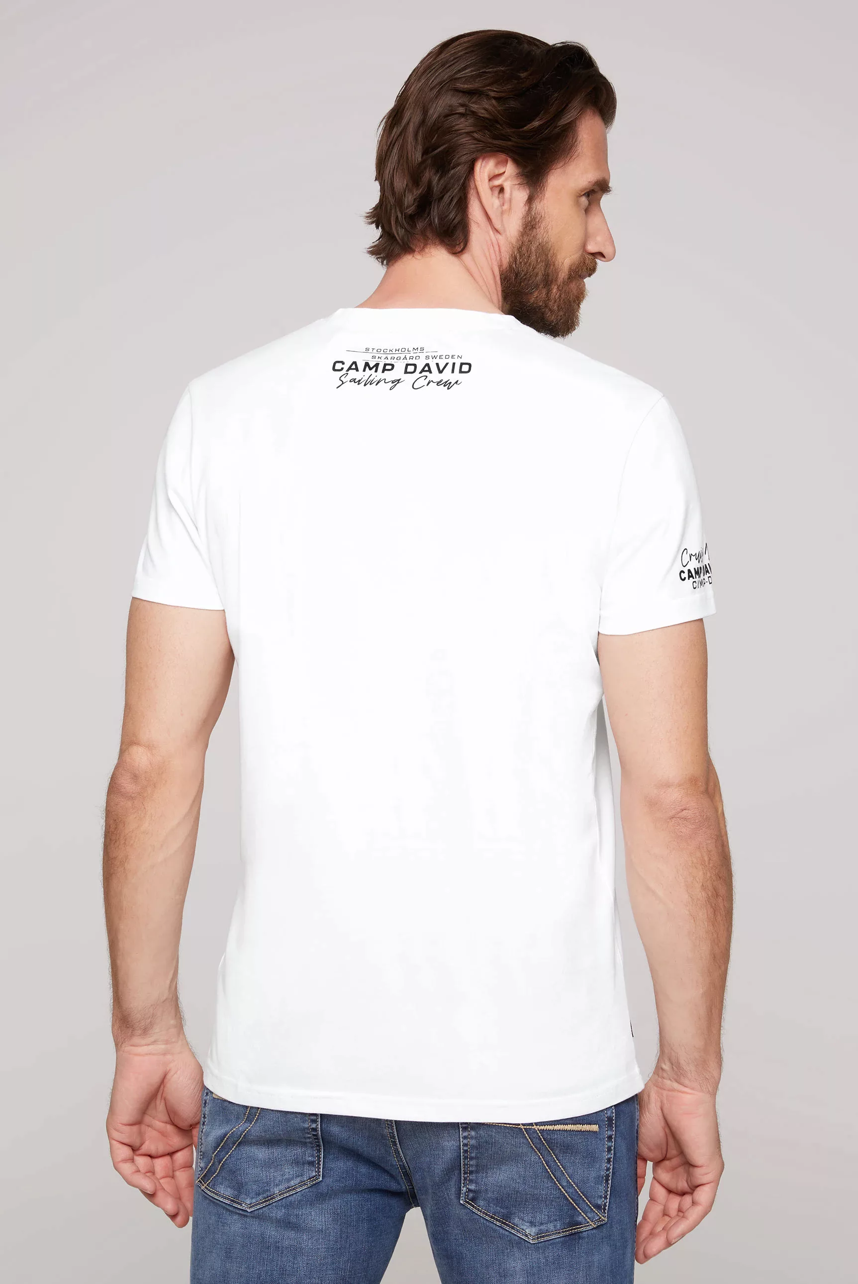 CAMP DAVID V-Shirt, mit maritimen Prints günstig online kaufen