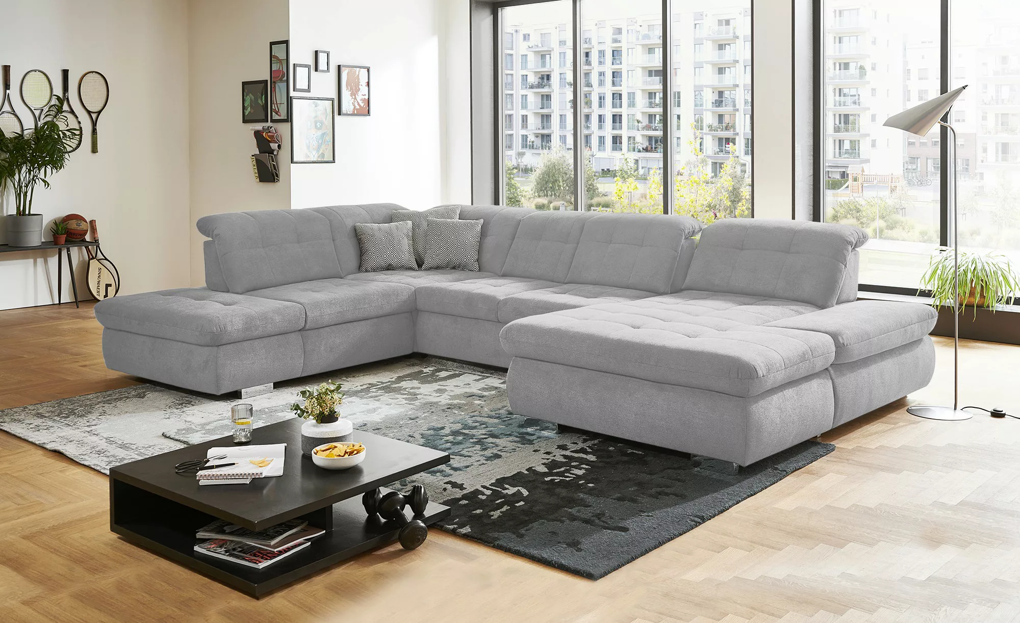 Lounge Collection Wohnlandschaft mit verschiedenen Funktionen Spencer ¦ gra günstig online kaufen