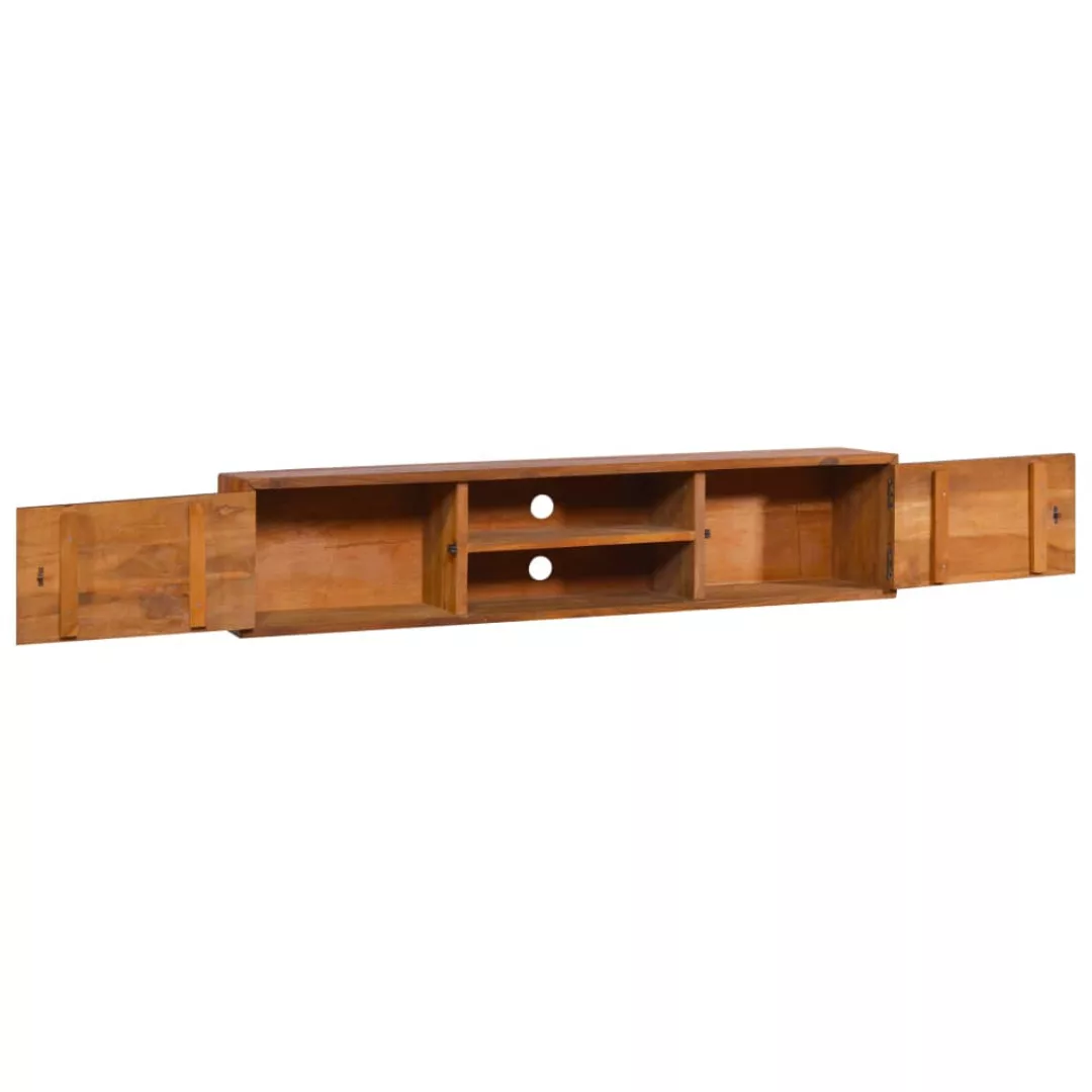 Wand-tv-schrank 135x30x30 Cm Teak Massivholz günstig online kaufen