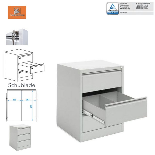 TRIZERATOP Hängeregisterschrank Aktenschrank Karteischrank 61x63x83 cm 26kg günstig online kaufen