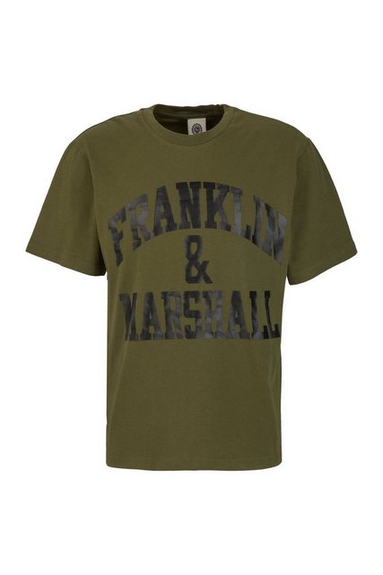 Franklin & Marshall T-Shirt T-Shirt mit gummierten Logoprint aus reiner Bau günstig online kaufen