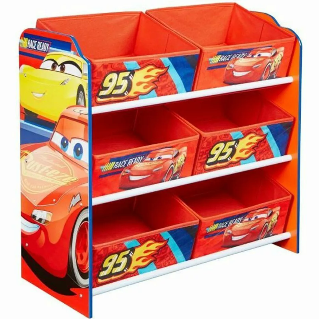 Disney Cars - Regal Zur Spielzeugaufbewahrung Mit Sechs Kisten Für Kinder günstig online kaufen