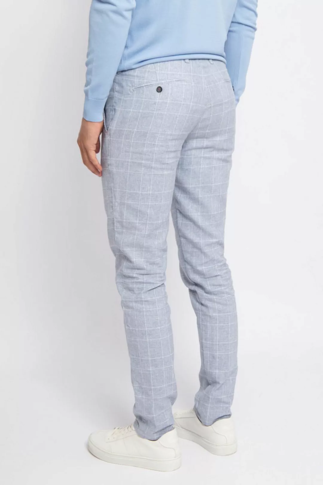 Suitable Chino Pico Karo Hellblau - Größe 46 günstig online kaufen