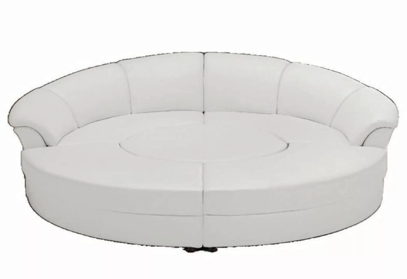 JVmoebel Sofa Runde Xxl Polster Wohnlandschaft Rundsofa Ecksofa Ledersofa, günstig online kaufen