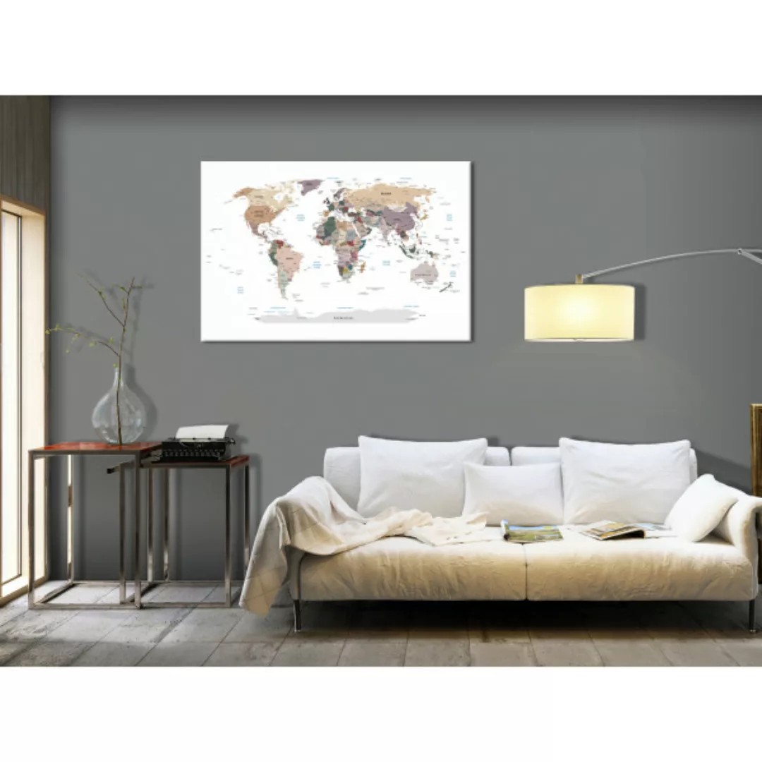 Bild auf Leinwand World Map: Where Today? XXL günstig online kaufen