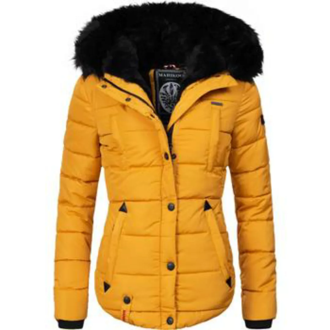 Marikoo Steppjacke Lotusblüte hochwertige Winter Jacke mit edler Kunstpelz günstig online kaufen