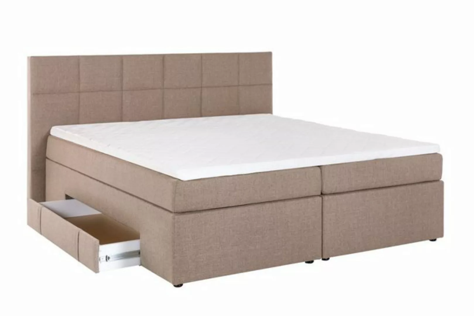 Möbelfreude Boxspringbett Boxspringbett Bea mit Bettkasten Beige/grau 18... günstig online kaufen