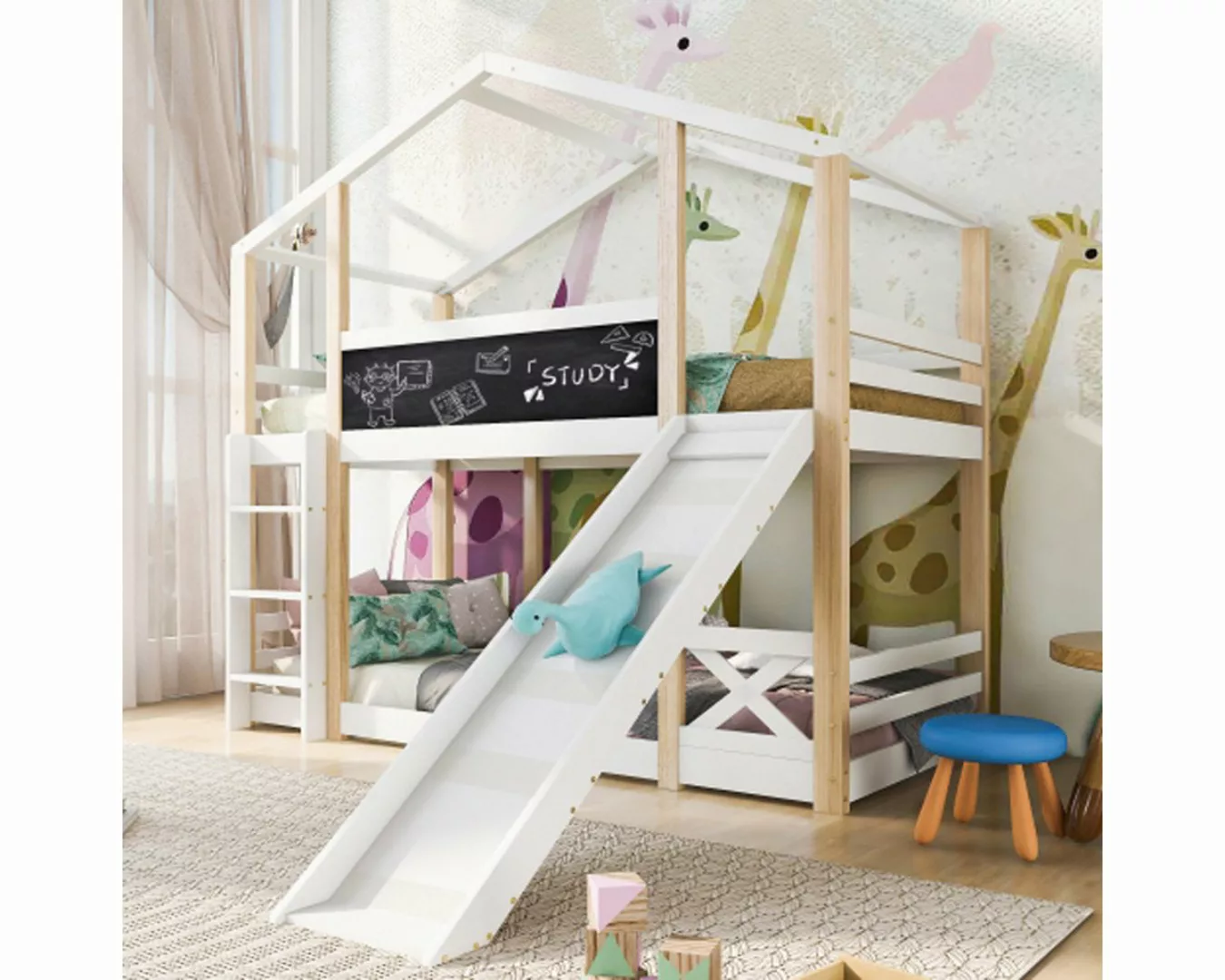 liebtech Kinderbett Baumhaus mit Rutsche & Leiter 90 x 200 cm, Hochbett für günstig online kaufen