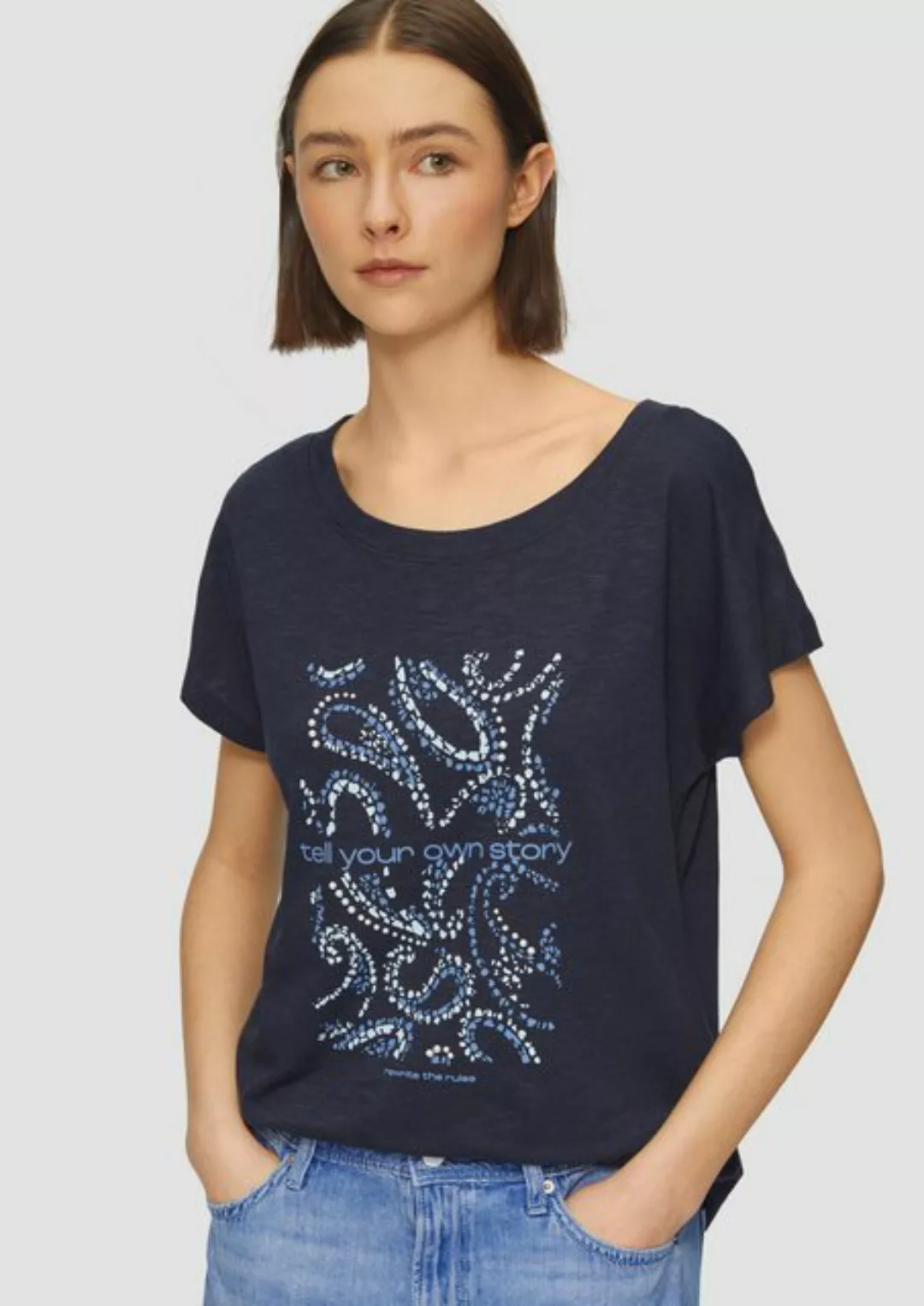 s.Oliver Shirttop T-Shirt im Relaxed Fit mit Artwork günstig online kaufen