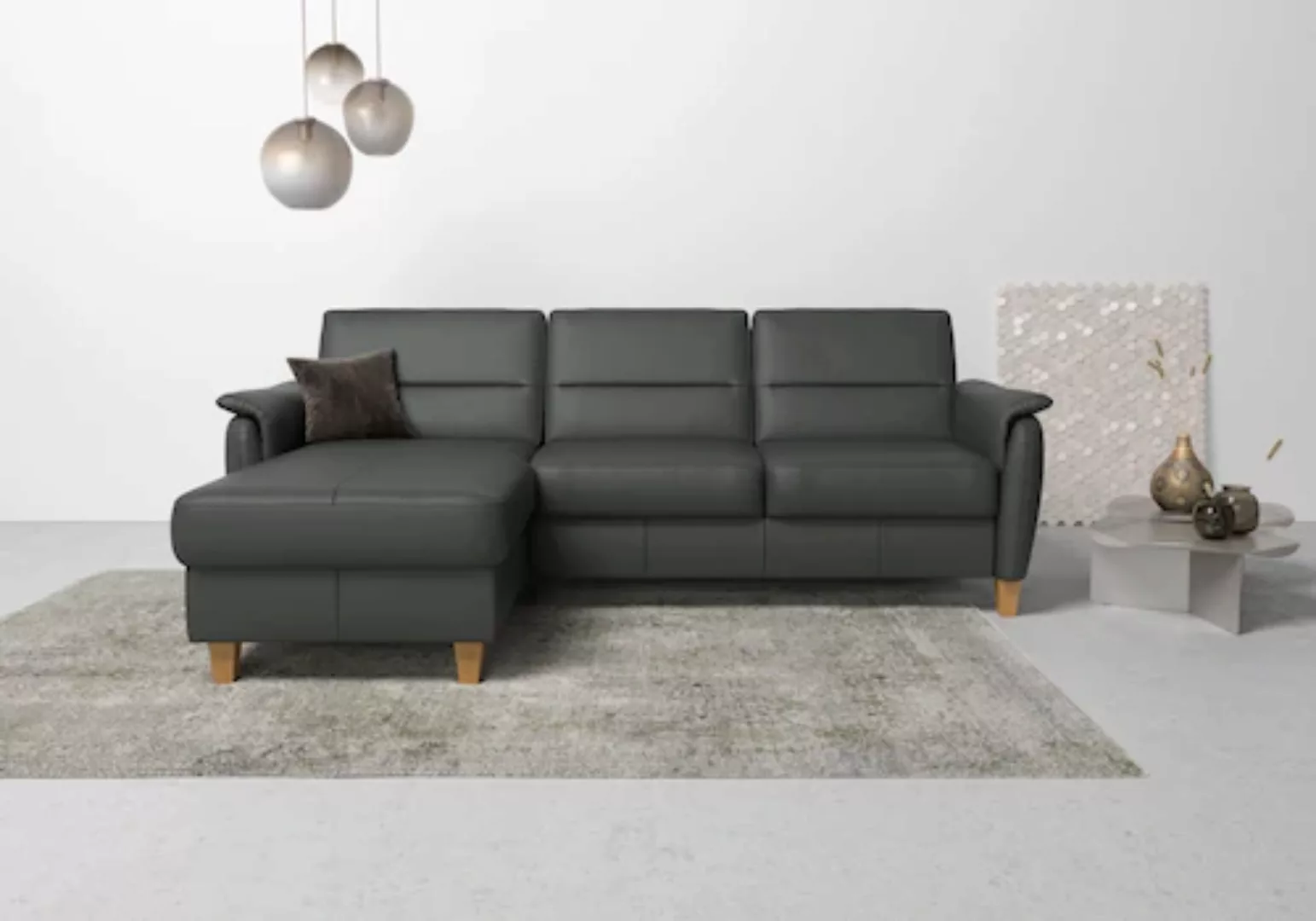 Home affaire Ecksofa »Palmera L-Form«, Federkern, wahlweise mit Bettfunktio günstig online kaufen