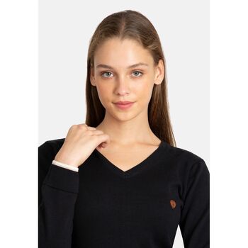 Jacey Quinn  Sweatshirt V-Neck With Arm Patch Pullover günstig online kaufen