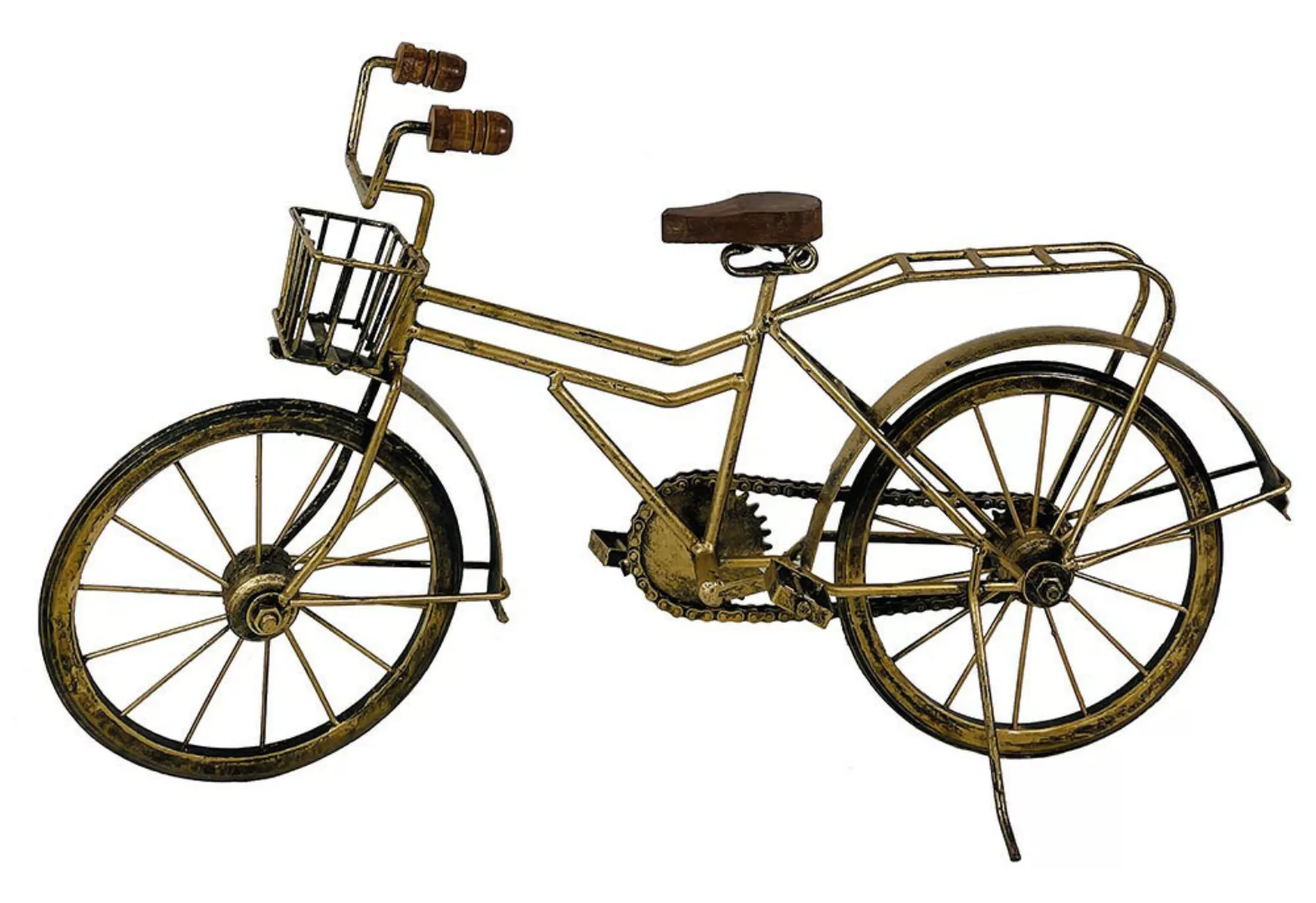 Fahrrad Eisen Gold Vintage Modell Bike Bicycle Deko Skulptur 50cm günstig online kaufen