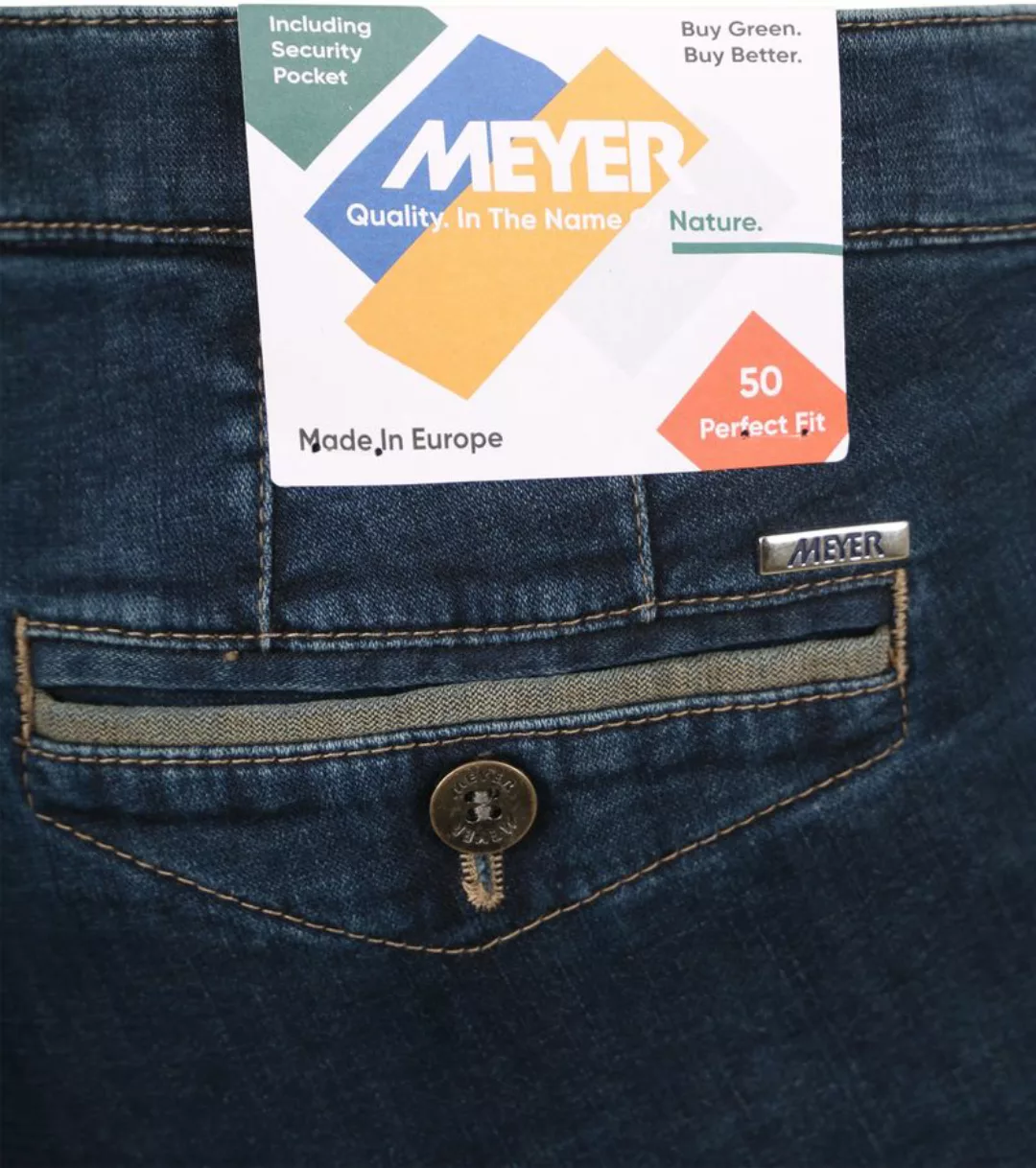 MEYER 5-Pocket-Jeans Bi-Colour Super-Stretch Denim günstig online kaufen