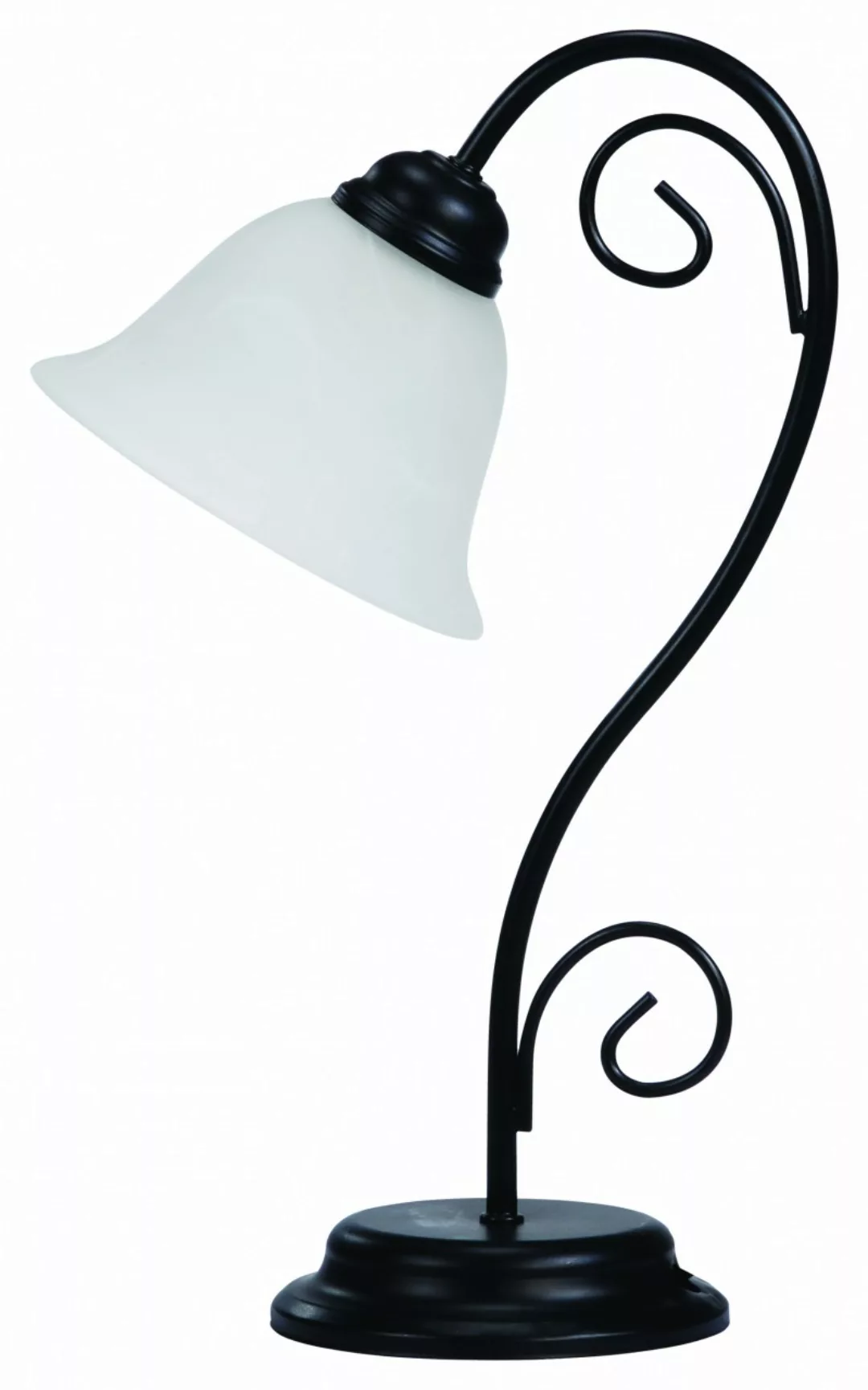 Tischlampe Alabasterglas weiß schwarz E14 Athen günstig online kaufen
