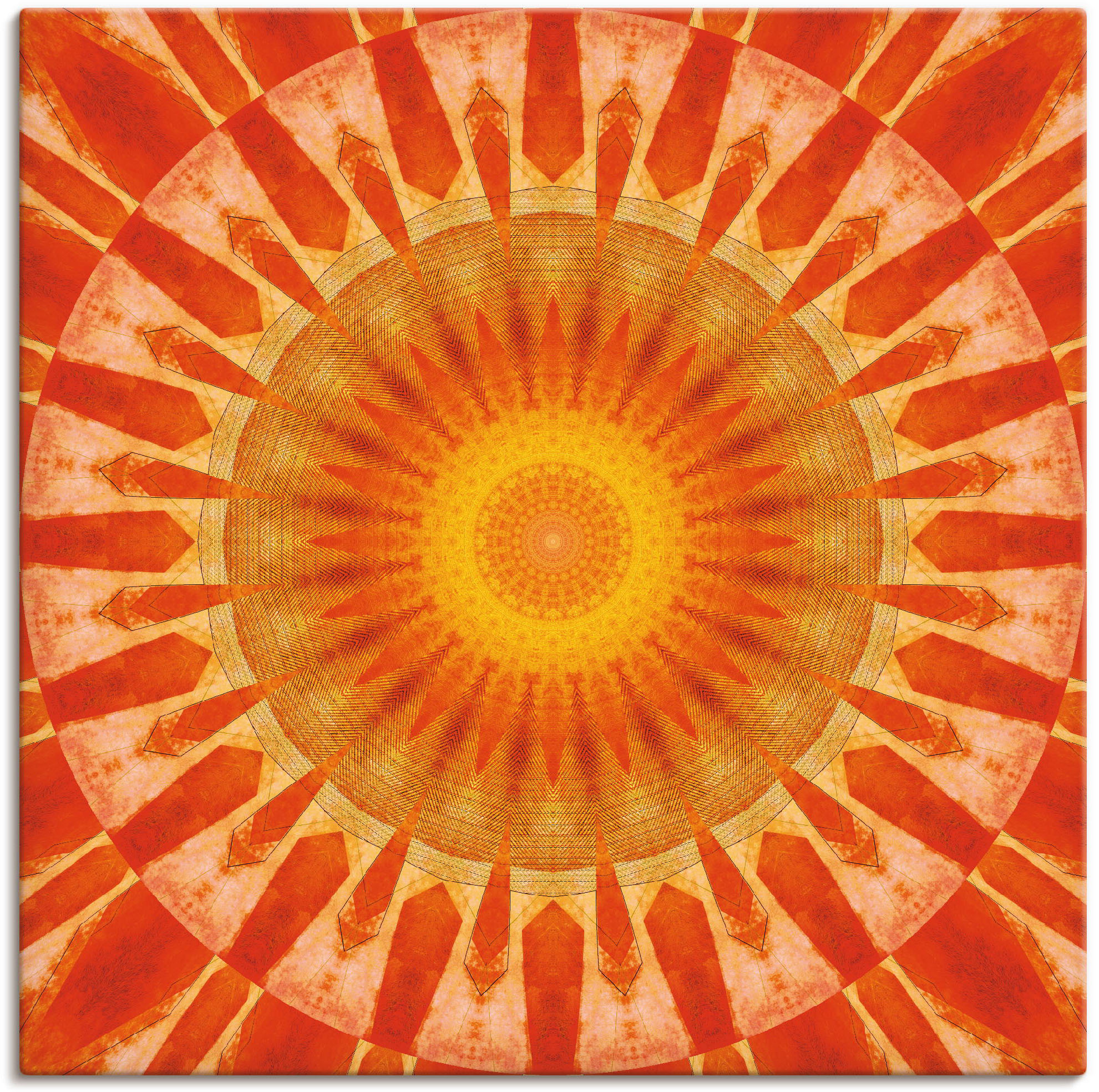 Artland Wandbild »Mandala Sonnenuntergang«, klassische Fantasie, (1 St.), a günstig online kaufen