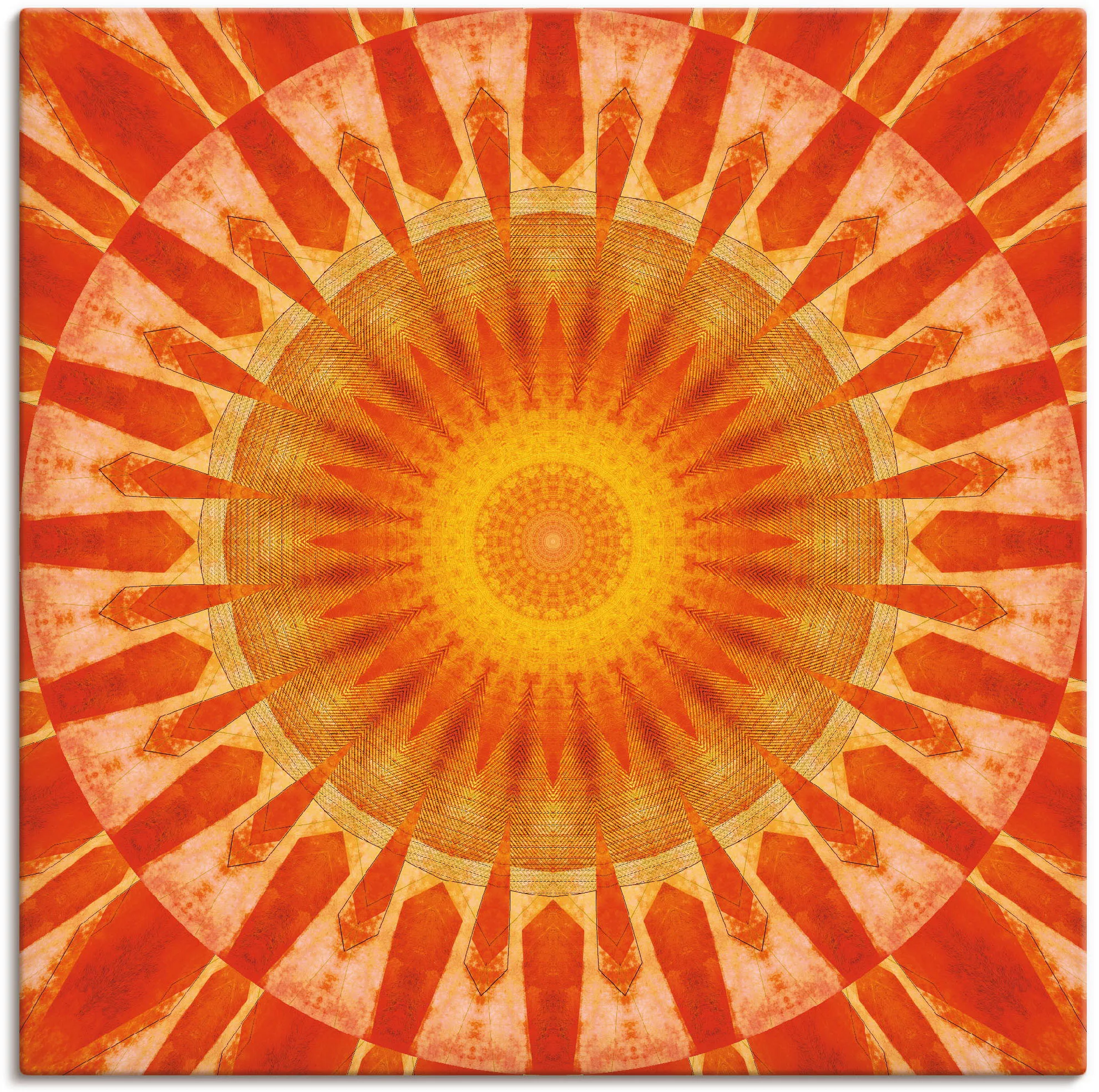 Artland Wandbild »Mandala Sonnenuntergang«, klassische Fantasie, (1 St.), a günstig online kaufen