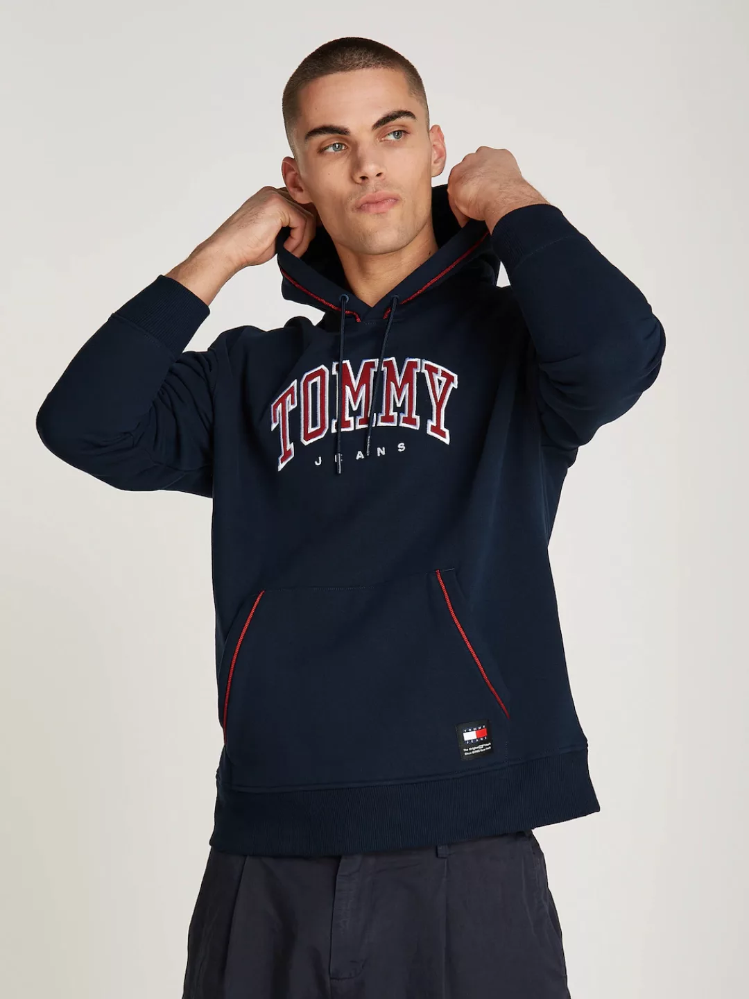 Tommy Jeans Hoodie "TJM RLX VARSITY PIPPING HOOD EXT" günstig online kaufen