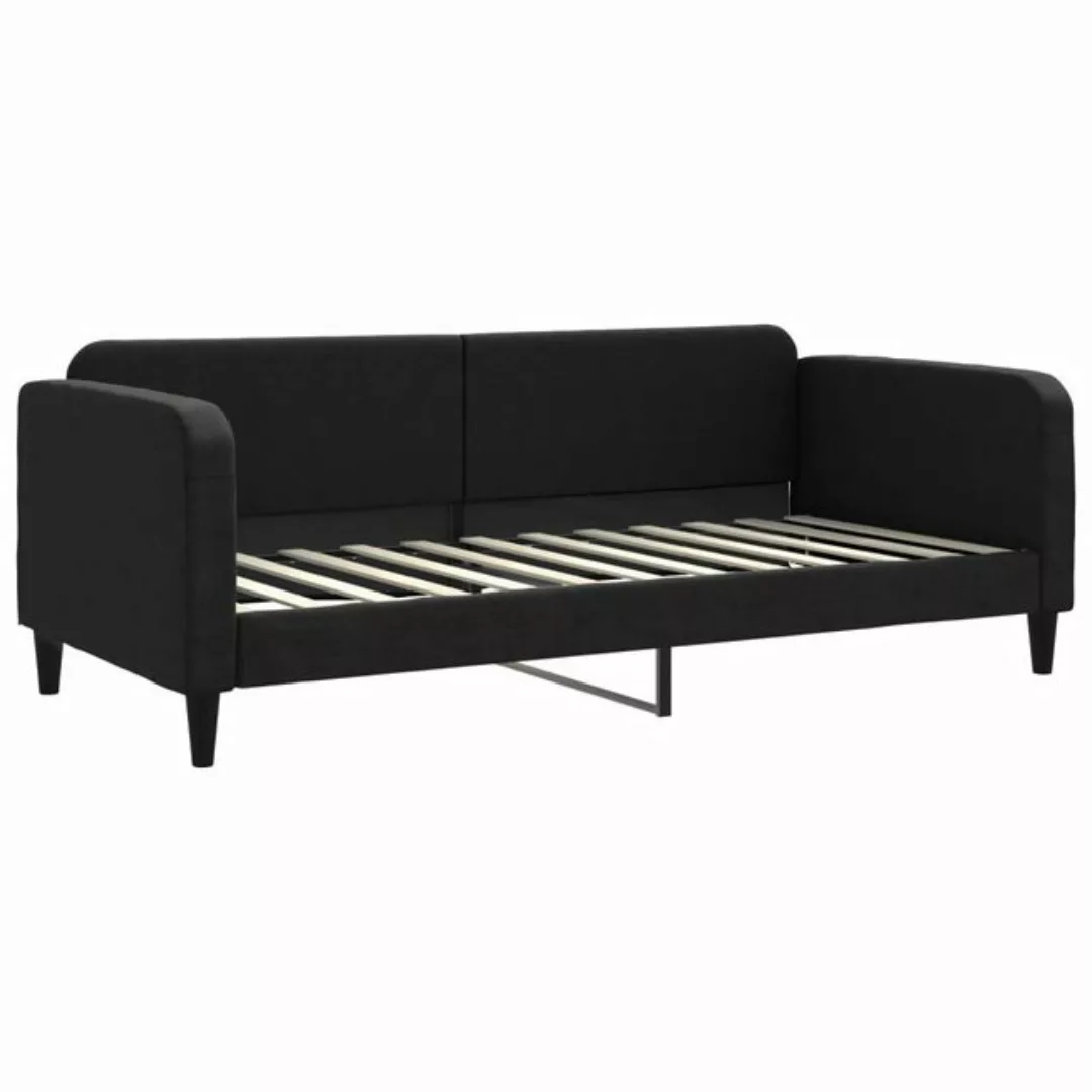 furnicato Bett Tagesbett Schwarz 90x200 cm Stoff günstig online kaufen
