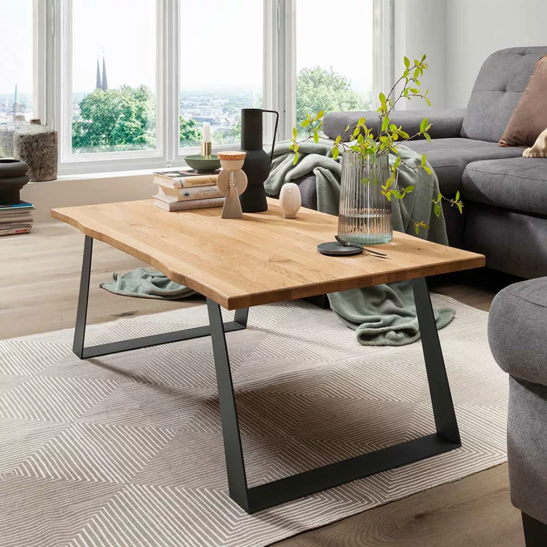 Couchtisch mit Bügelgestell im Industry und Loft Stil 40 cm hoch günstig online kaufen