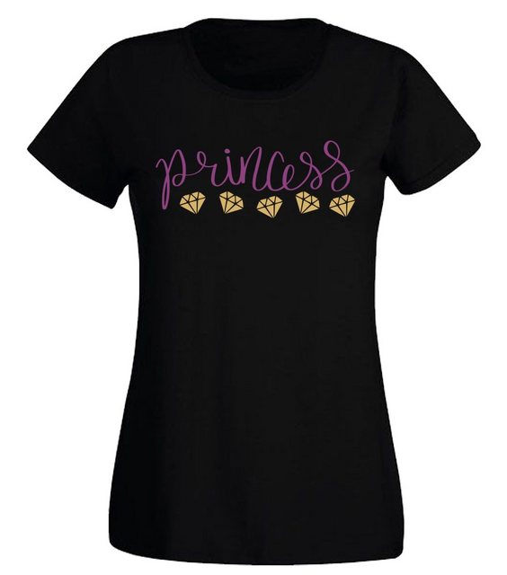 G-graphics T-Shirt Damen T-Shirt - princess mit trendigem Frontprint, Slim- günstig online kaufen