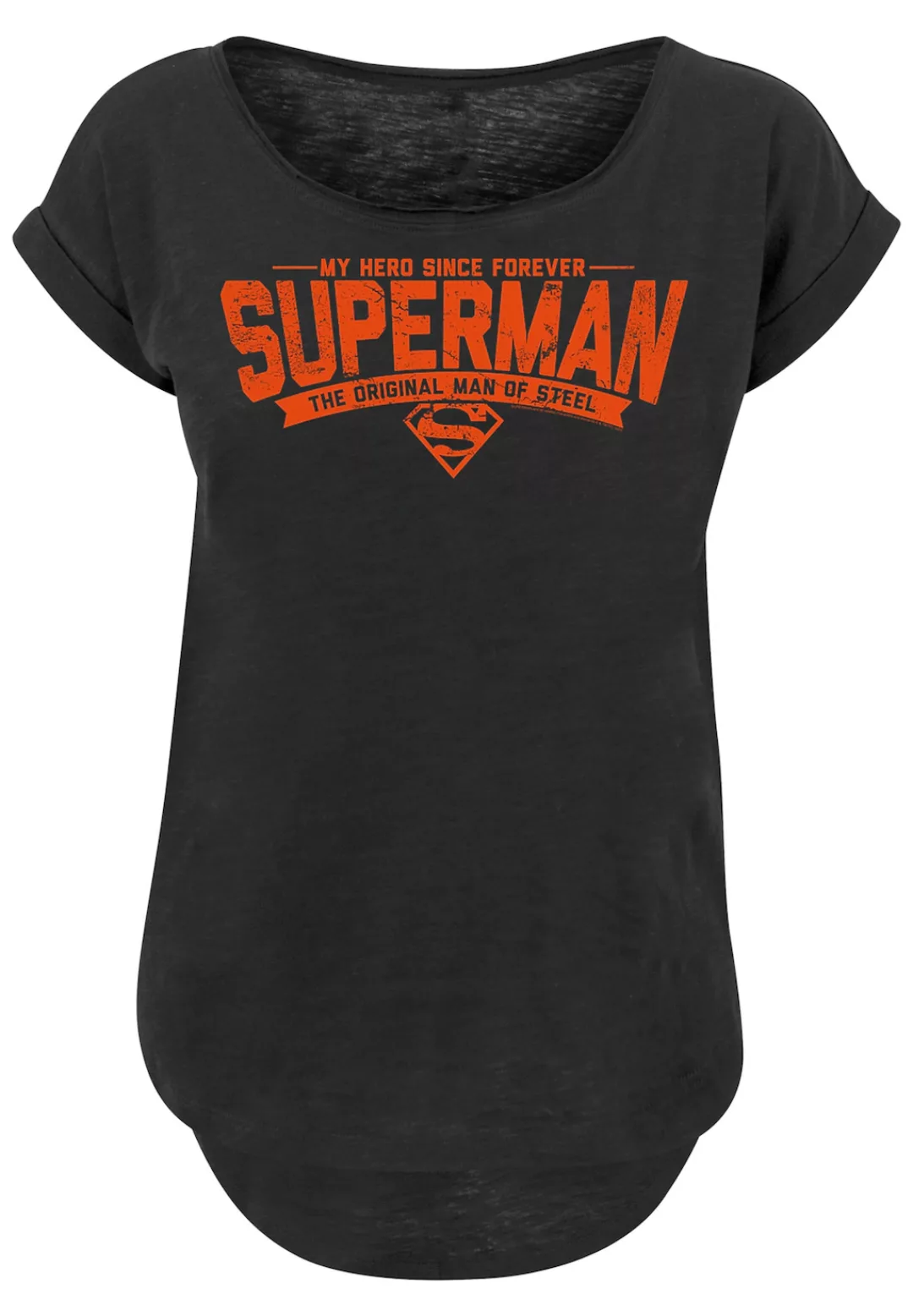 F4NT4STIC T-Shirt "Long Cut T-Shirt DC Comics Superman My Hero", Damen,Prem günstig online kaufen