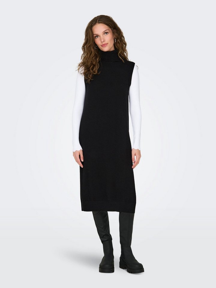 JACQUELINE de YONG Strickkleid Strickkleid Rollkragen Ärmellos Knit Fit Lan günstig online kaufen