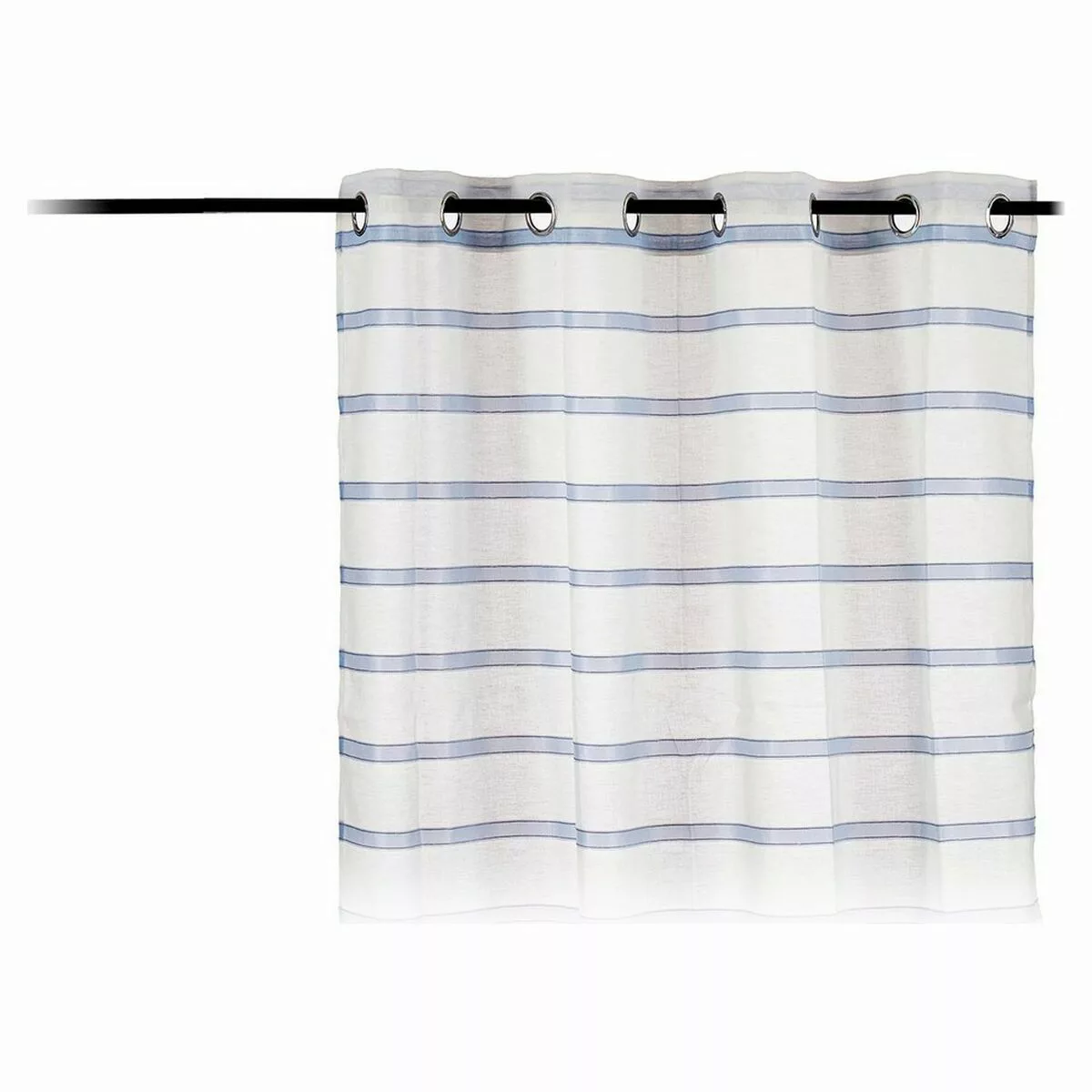 Vorhang Visillo Streifen Blau Polyester (140 X 260 Cm) günstig online kaufen