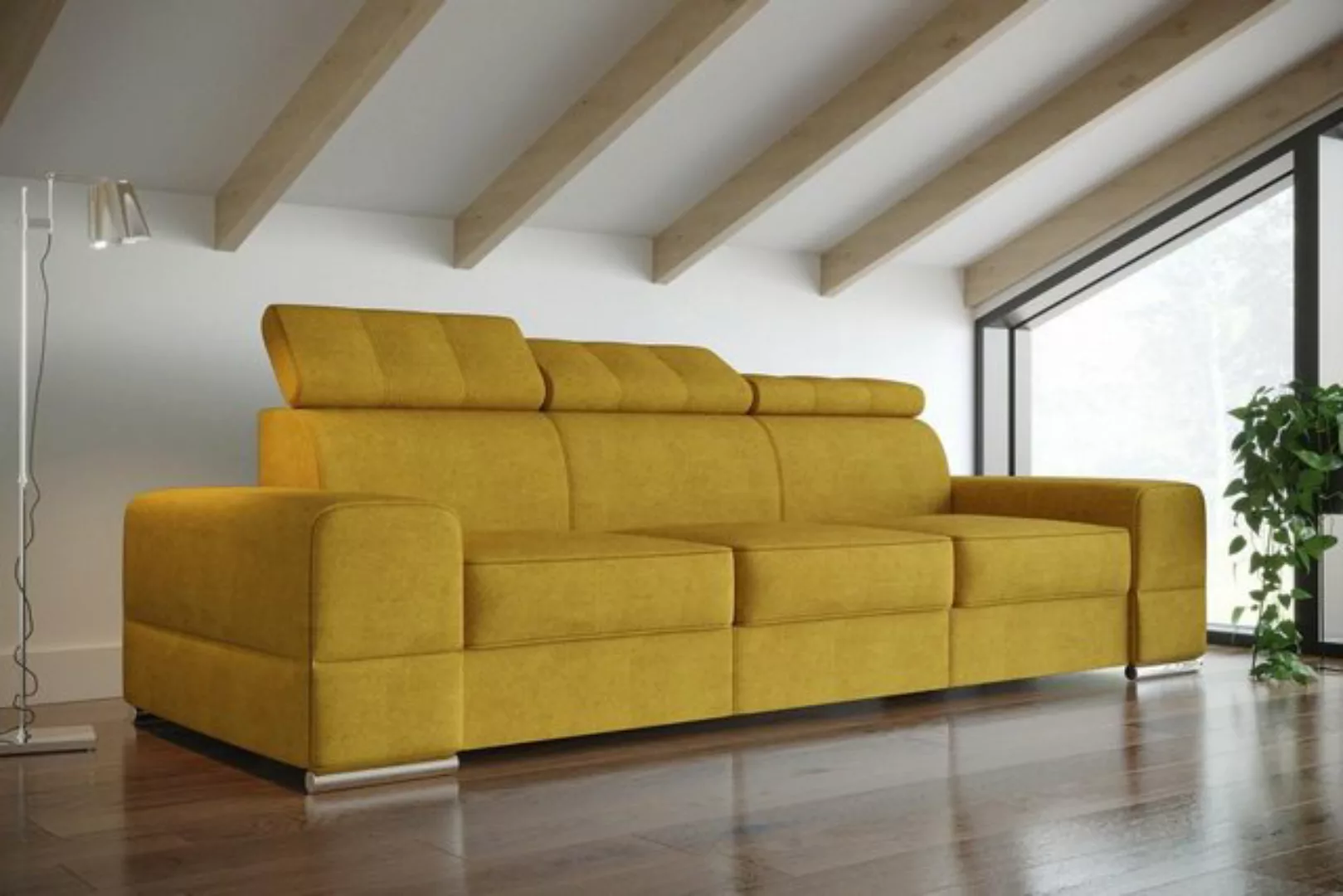 JVmoebel Sofa Design xxl Couchen Sofa 4 - Sitzer Couch Leder Polster, Made günstig online kaufen