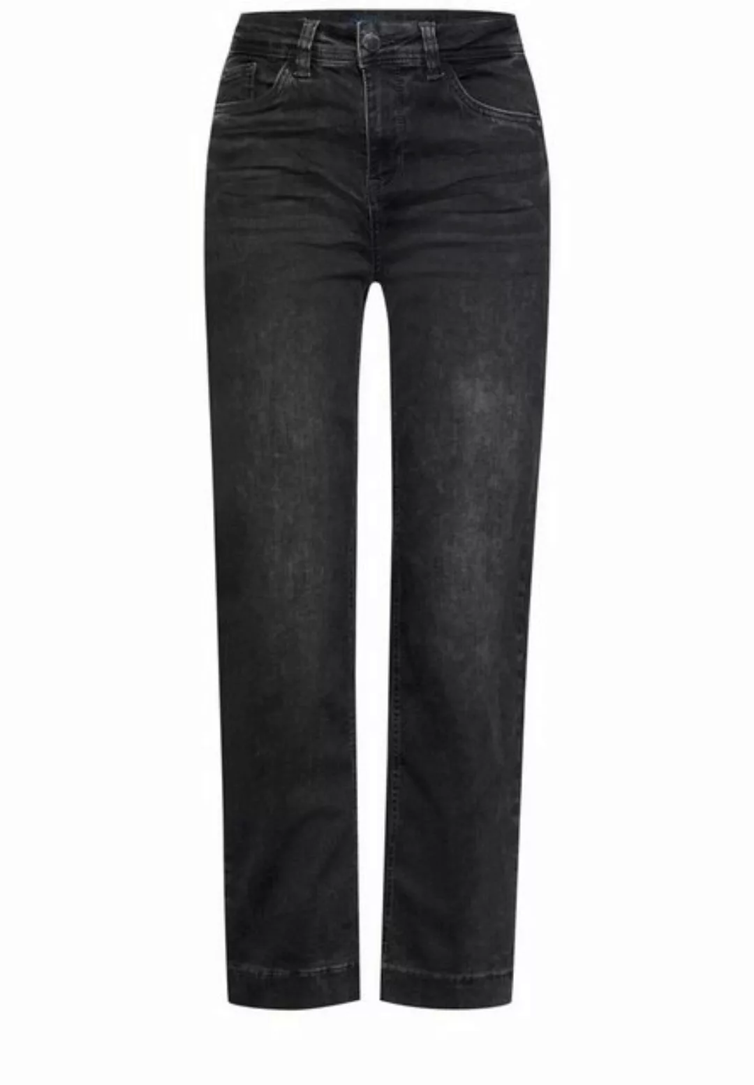 STREET ONE Regular-fit-Jeans Style QR Straight Leg,hw,grey günstig online kaufen