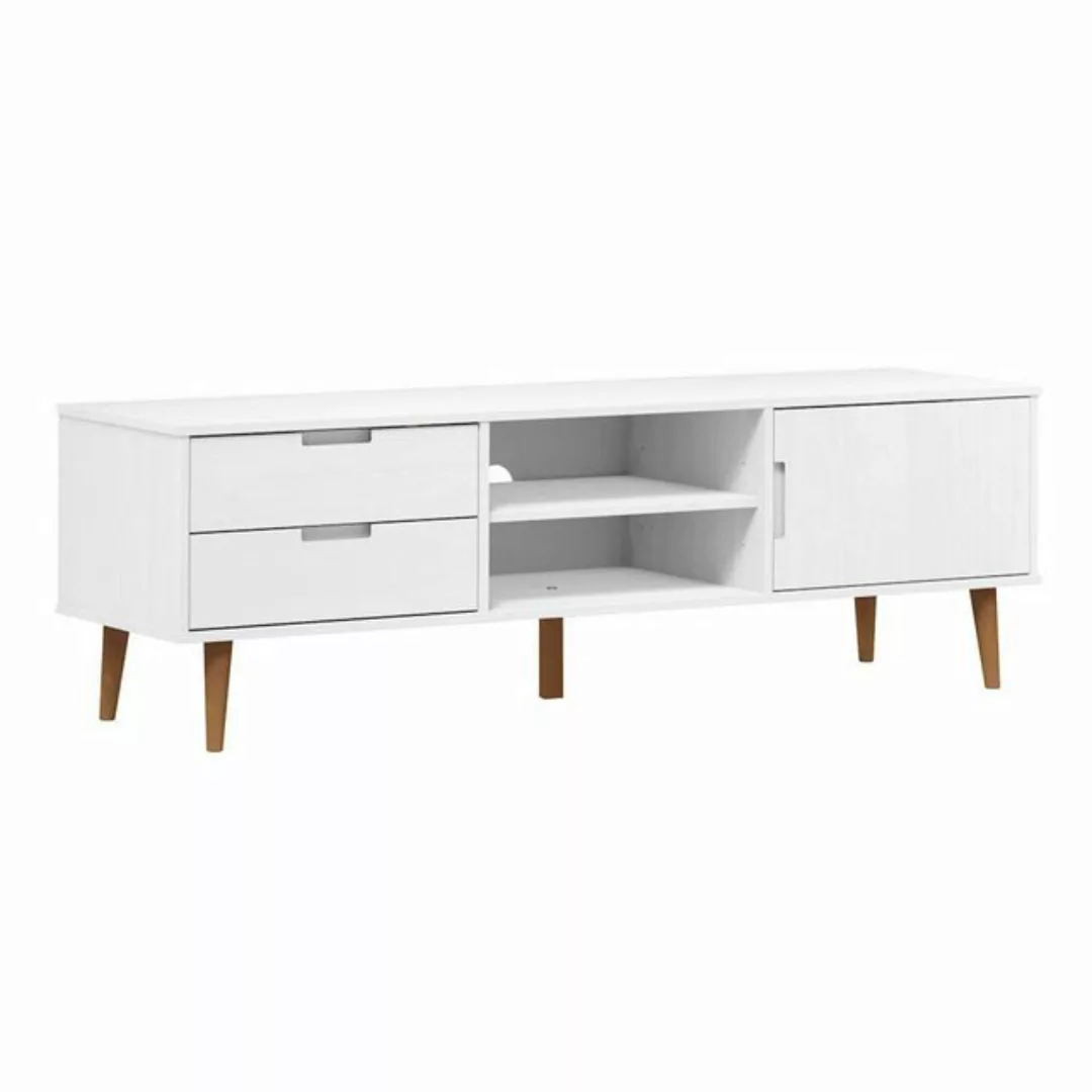 vidaXL TV-Schrank TV-Schrank MOLDE Weiß 158x40x49 cm Massivholz Kiefer (1-S günstig online kaufen