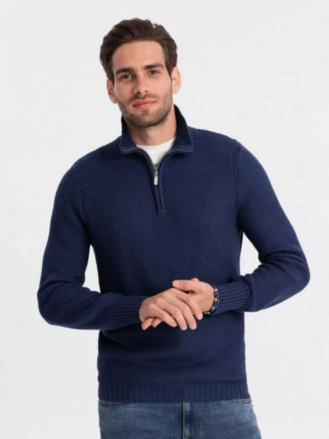 OMBRE Stehkragenpullover Männer- Pullover mit Stehkragen günstig online kaufen