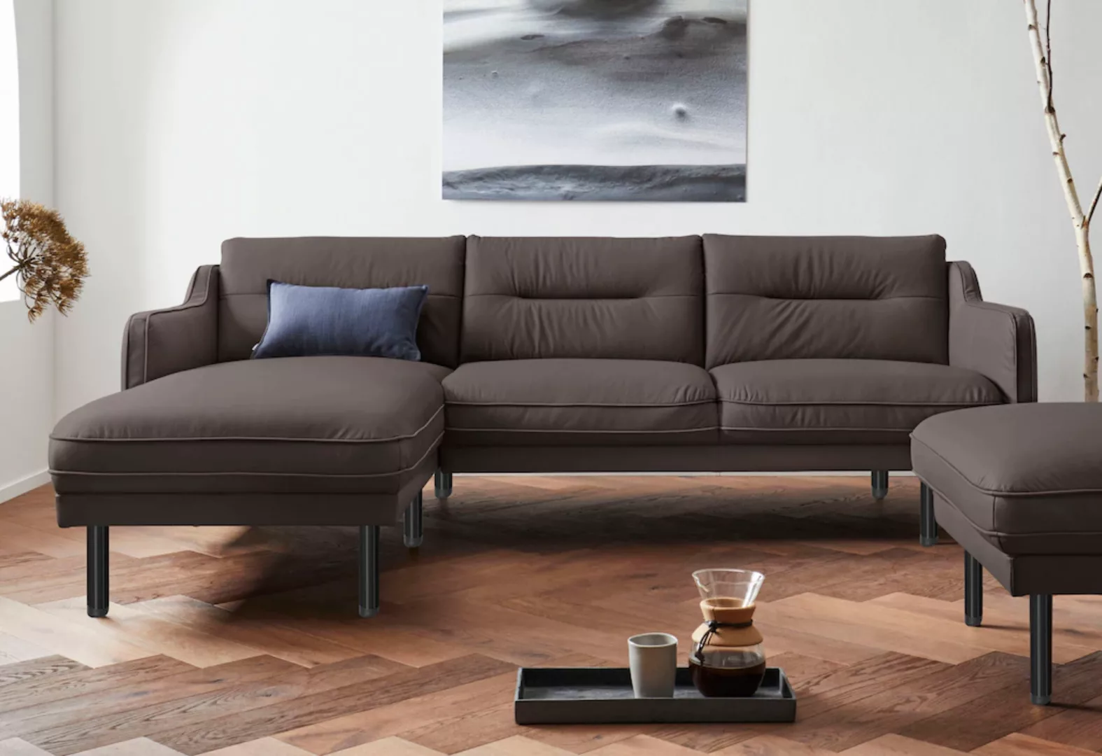 andas Ecksofa »Nordfyn L-Form«, edles Design in 3 Bezugsqualitäten, Design günstig online kaufen