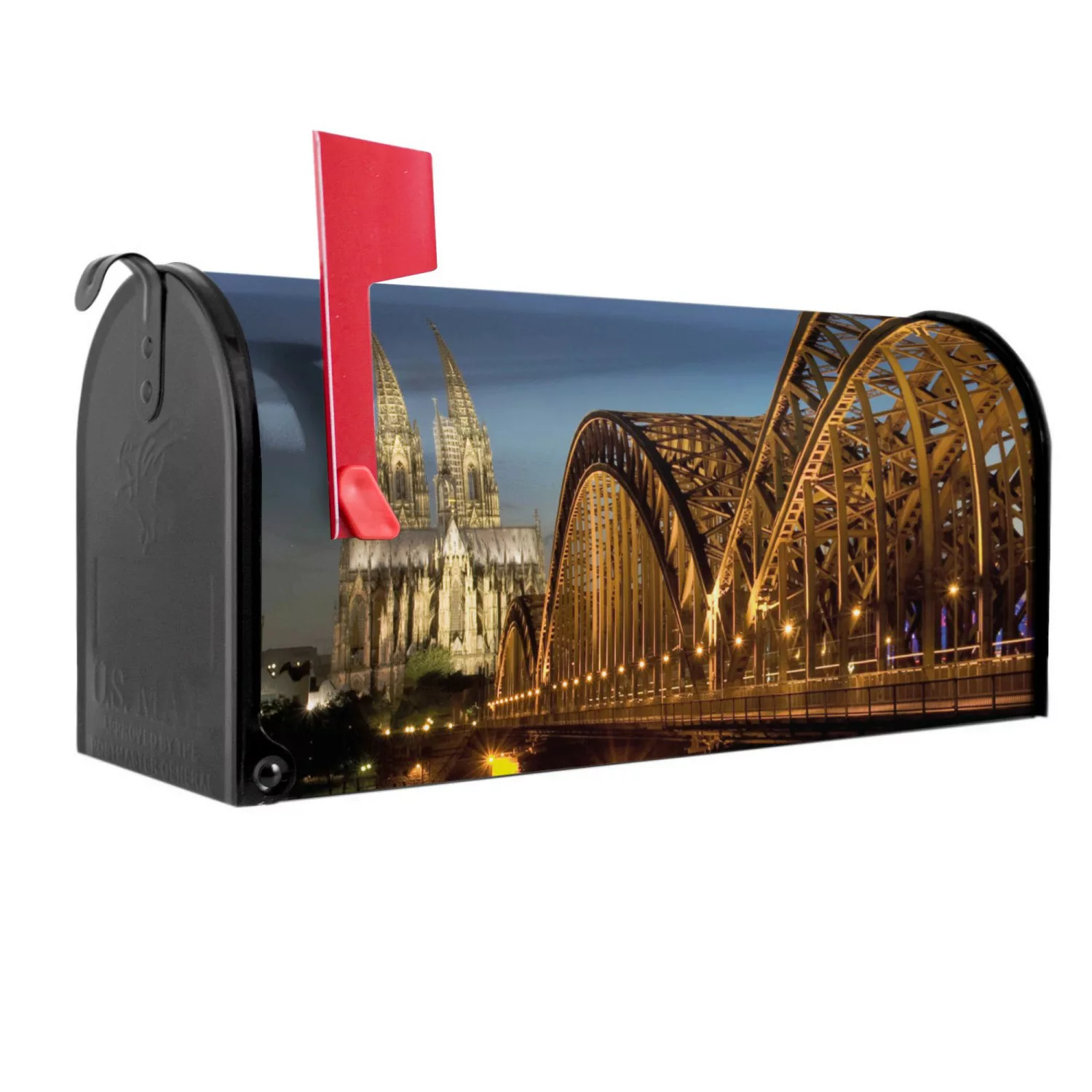 Banjado Amerikanischer Briefkasten Schwarz 48x22x16cm US Mailbox Letterbox günstig online kaufen