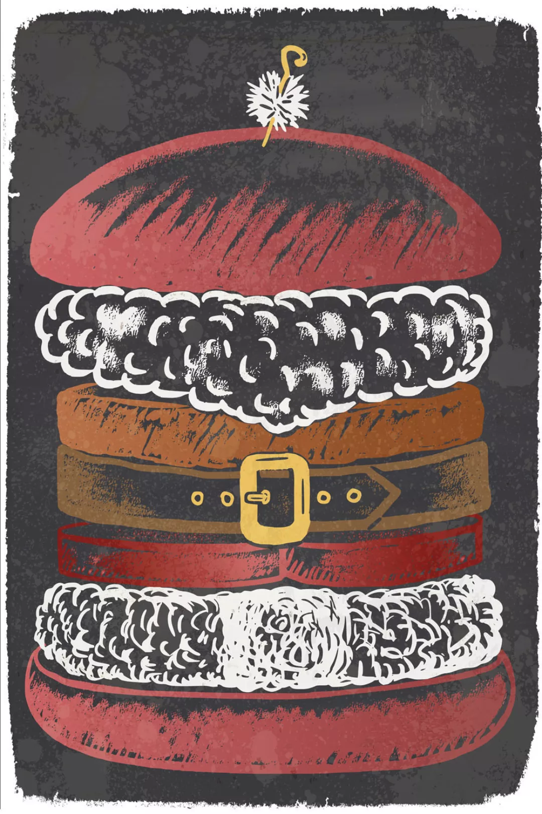 queence Metallbild "Santa Burger", (1 St.), Stahlschilder günstig online kaufen