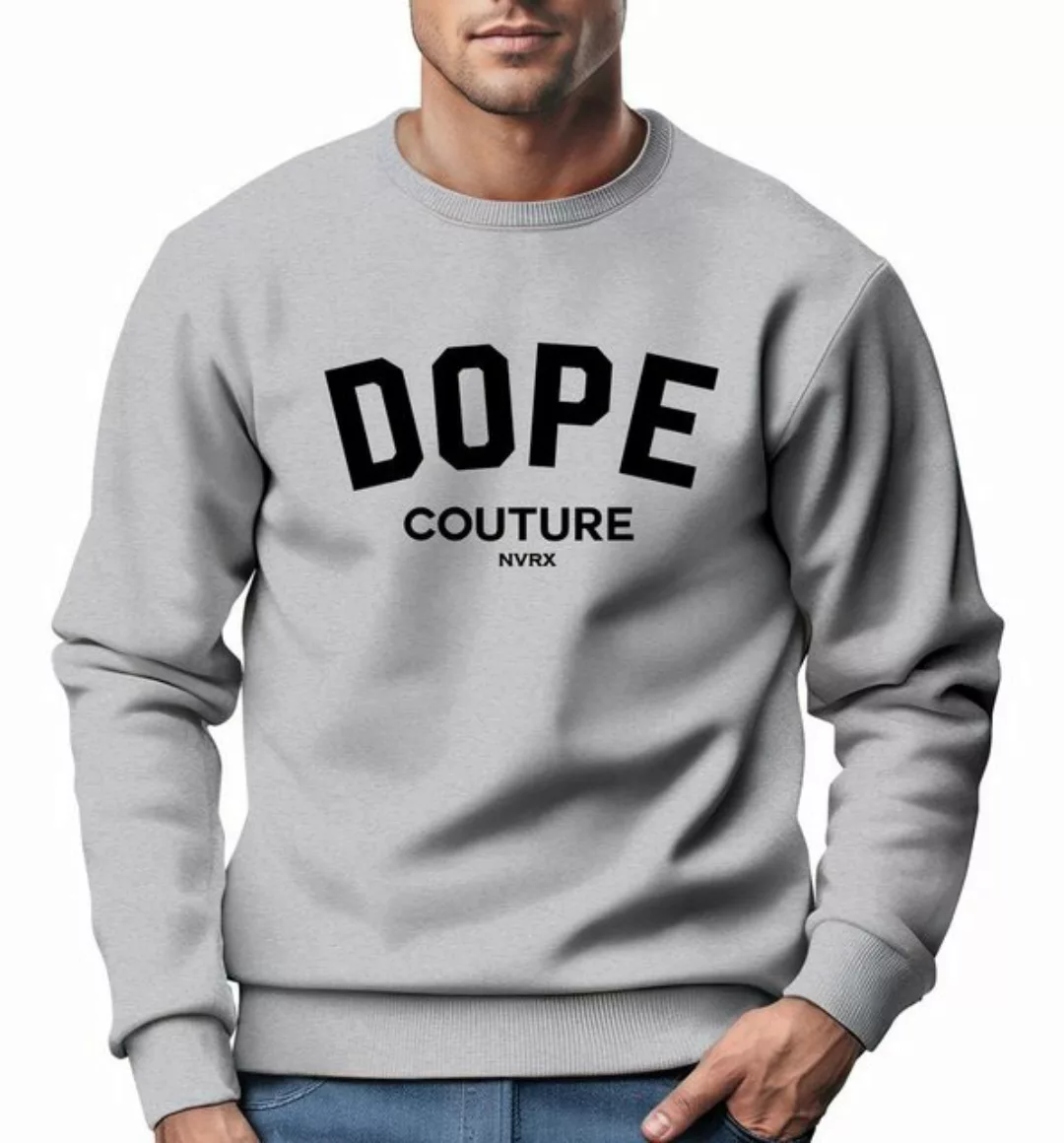 Neverless Sweatshirt Sweatshirt Herren DOPE COUTURE Rundhals-Pullover günstig online kaufen