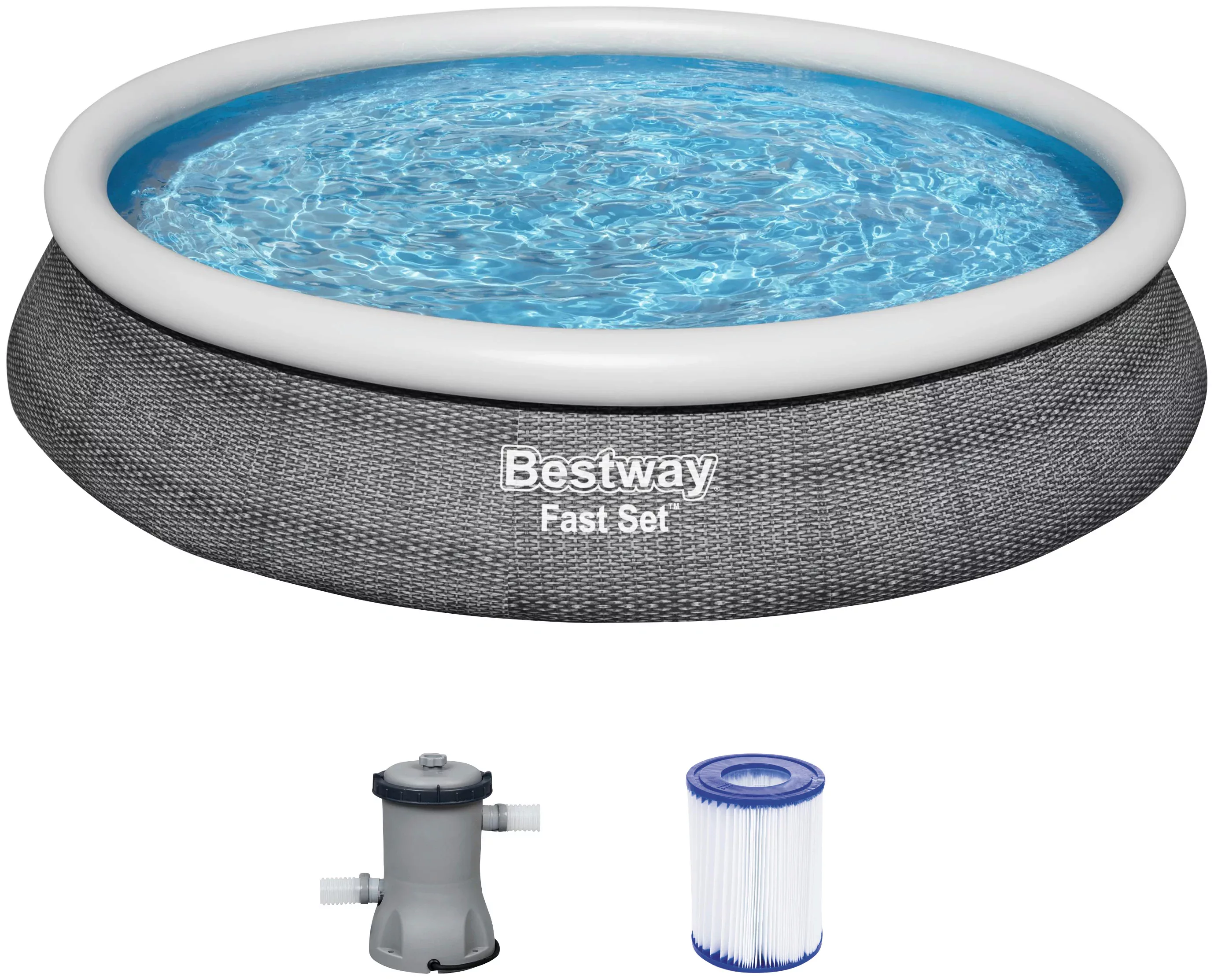 Bestway Quick-Up Pool "Pool-Set m. Filterpumpe 457x84cm", (Set, 3 tlg.), Øx günstig online kaufen