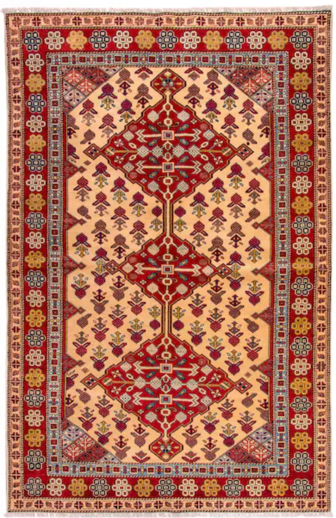 morgenland Wollteppich »Schirwan Teppich handgeknüpft rot«, rechteckig günstig online kaufen