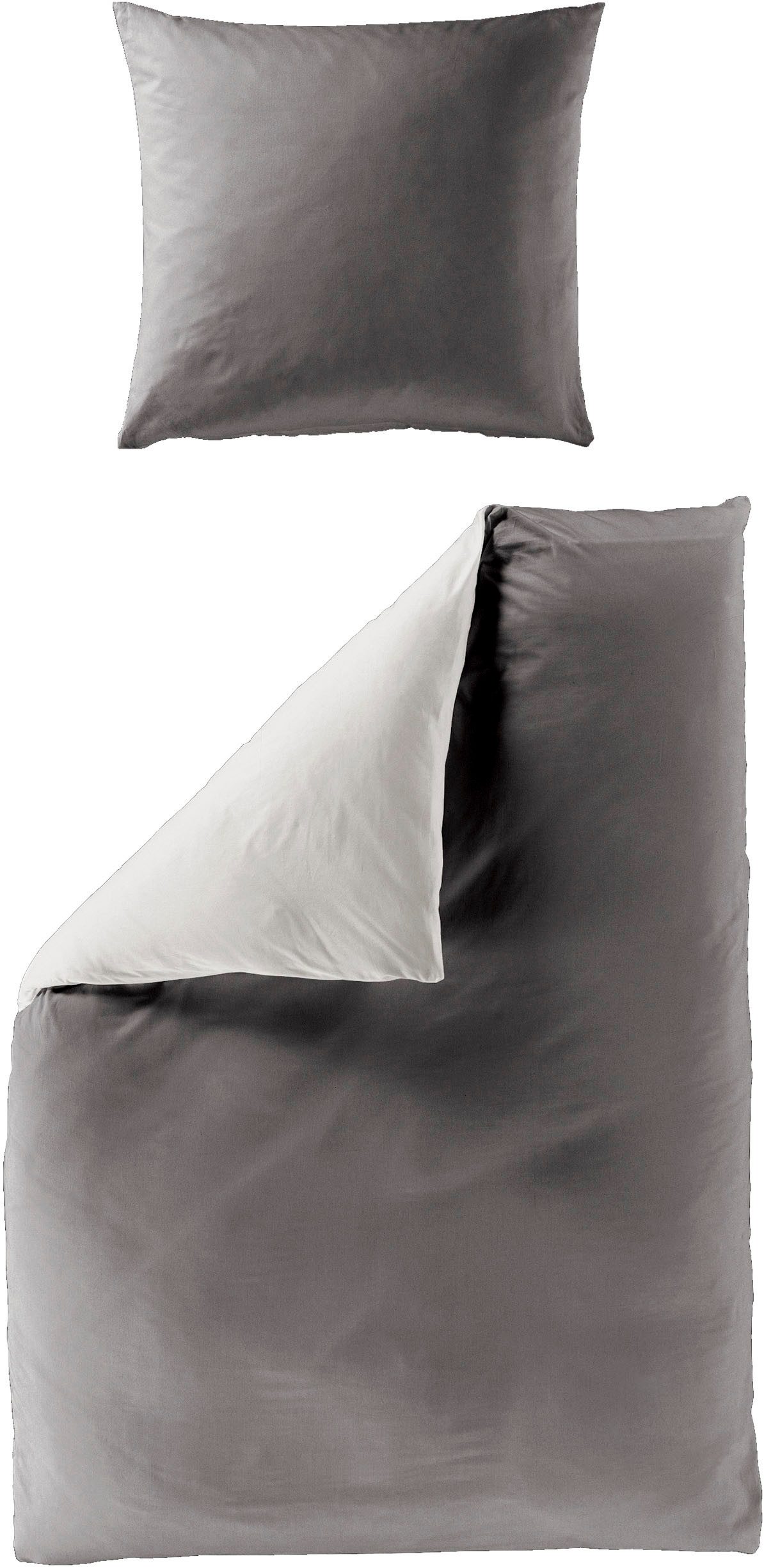 BIERBAUM Wendebettwäsche »Modern Uni in Gr. 135x200 oder 155x220 cm«, Moder günstig online kaufen