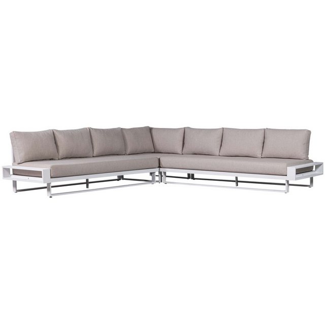 EXOTAN Gartensofa Gartenecksofa Flint aus Aluminium, Natur günstig online kaufen