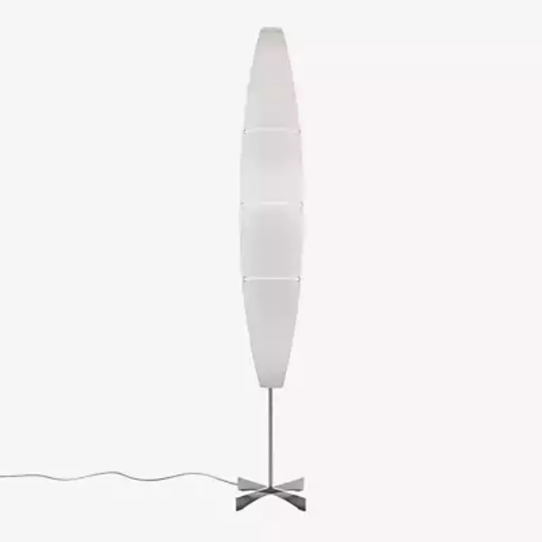 Foscarini Havana Stehleuchte, Body Chrom/Schirm weiß günstig online kaufen