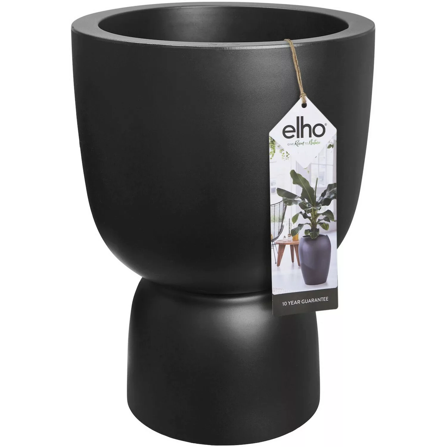 Elho Blumentopf Pure Coupe Ø 34,9 cm Schwarz günstig online kaufen