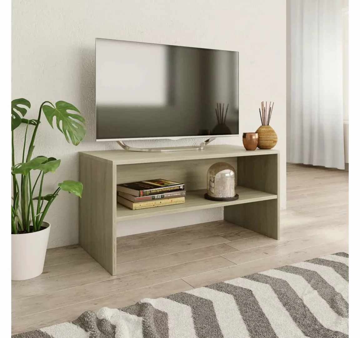 vidaXL TV-Schrank TV-Schrank Sonoma Eiche 80 x 40 x 40 cm Spanplatte Lowboa günstig online kaufen