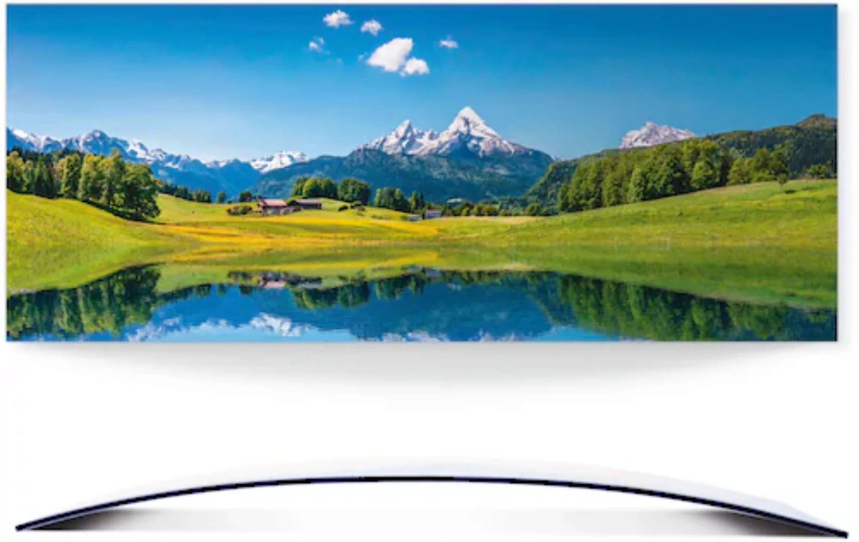 Artland Wandbild "Landschaft in den Alpen", Berge, (1 St.), 3D Optik geboge günstig online kaufen