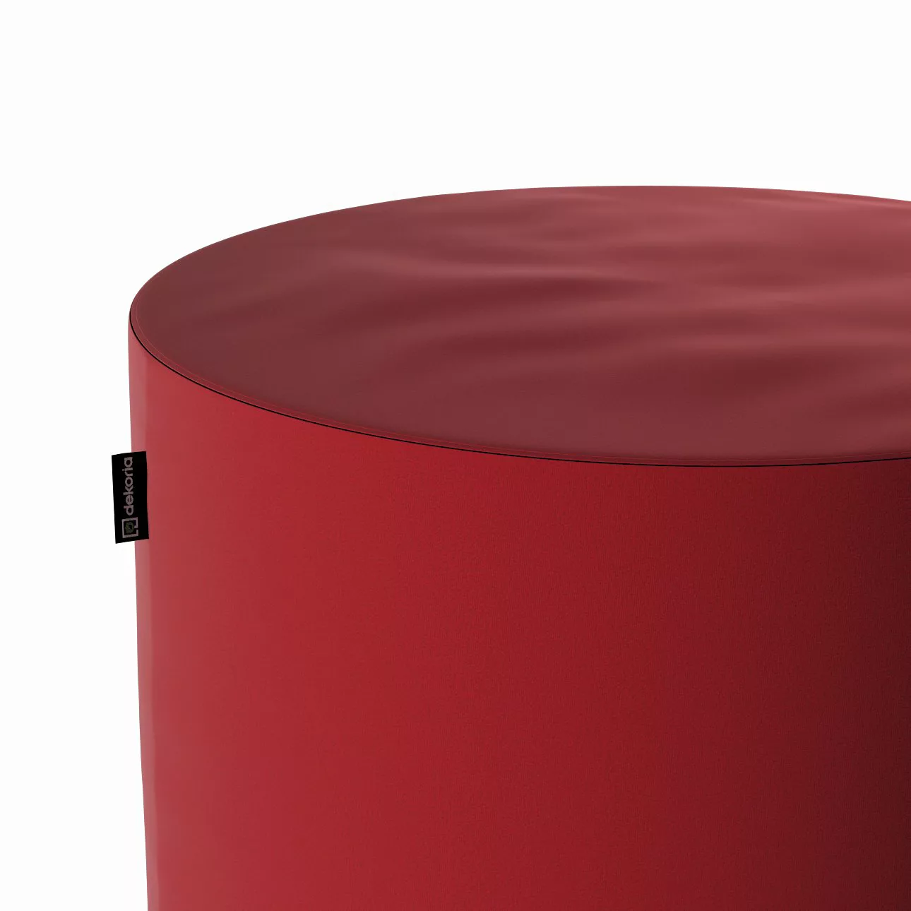Pouf Barrel, rot, ø40 cm x 40 cm, Velvet (704-15) günstig online kaufen