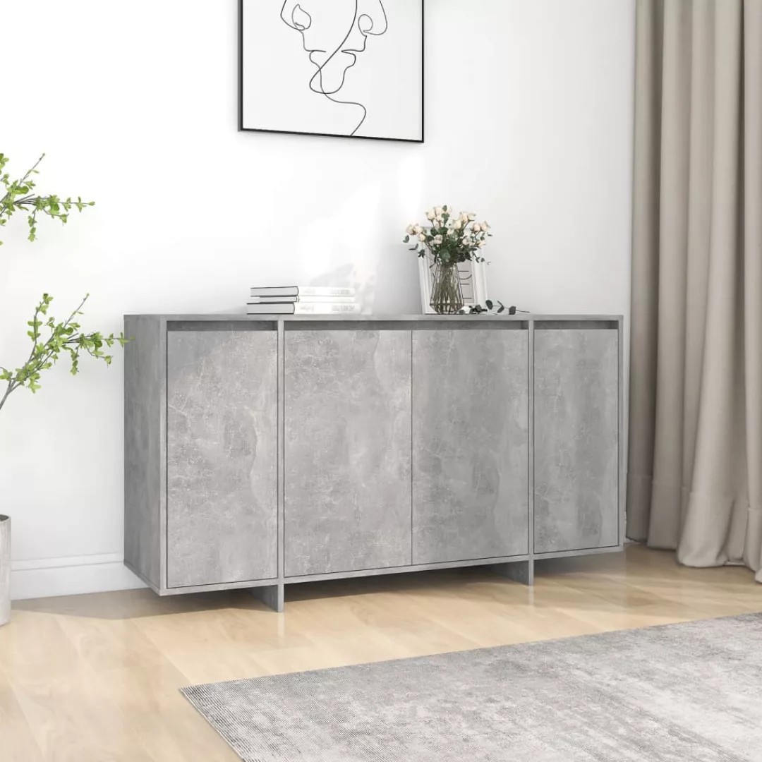 Sideboard Betongrau 135x41x75 Cm Spanplatte günstig online kaufen