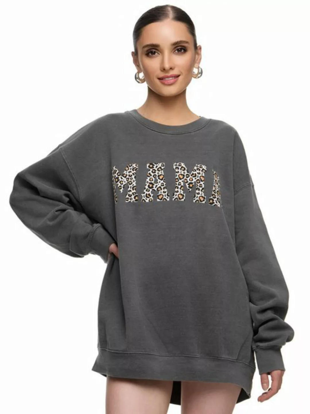 Worldclassca Longsweatshirt Worldclassca Oversized Sweatshirt MAMA Animal P günstig online kaufen