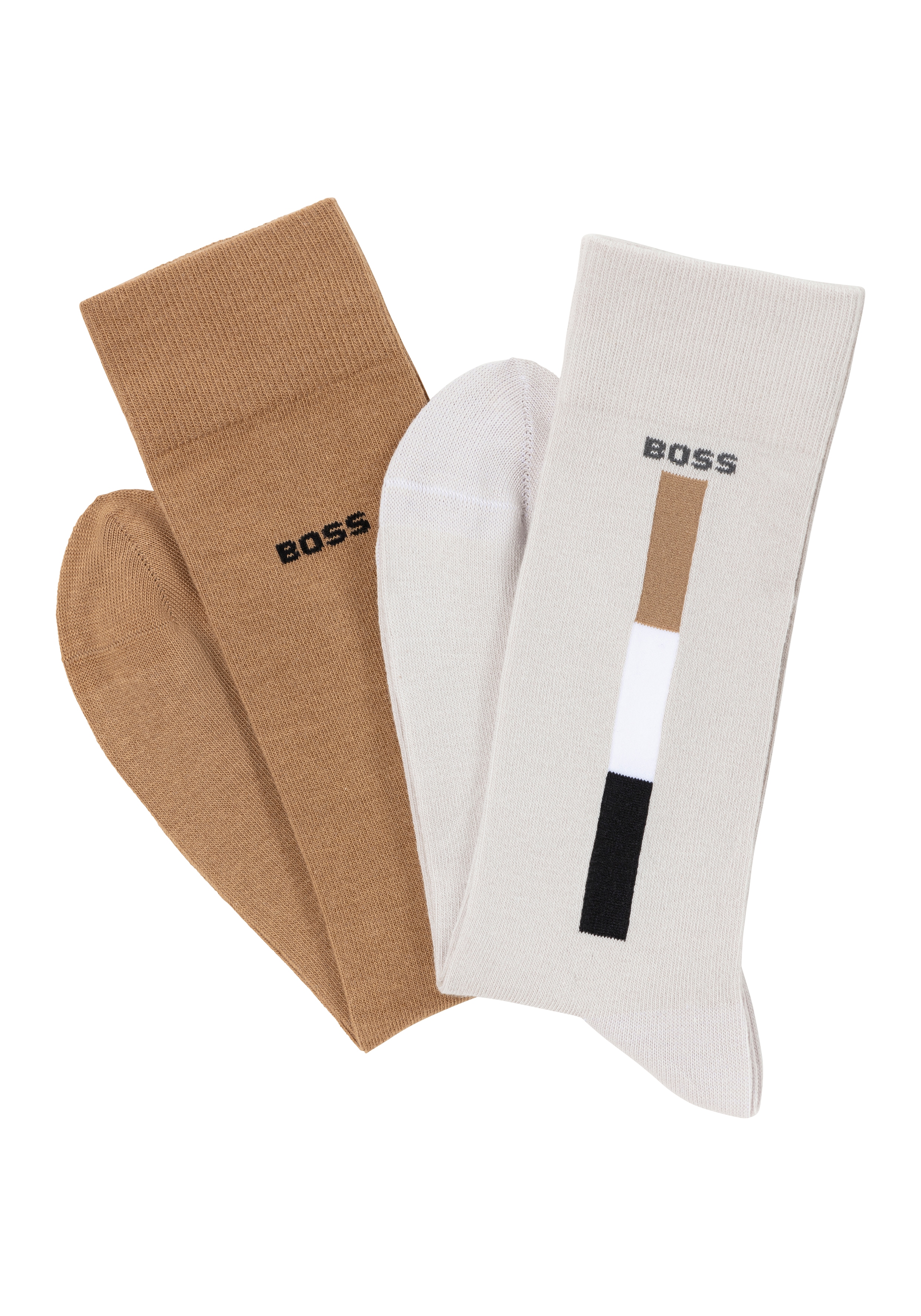 BOSS Businesssocken, (Packung, 2 Paar), mit Kontrasteinsätzen günstig online kaufen