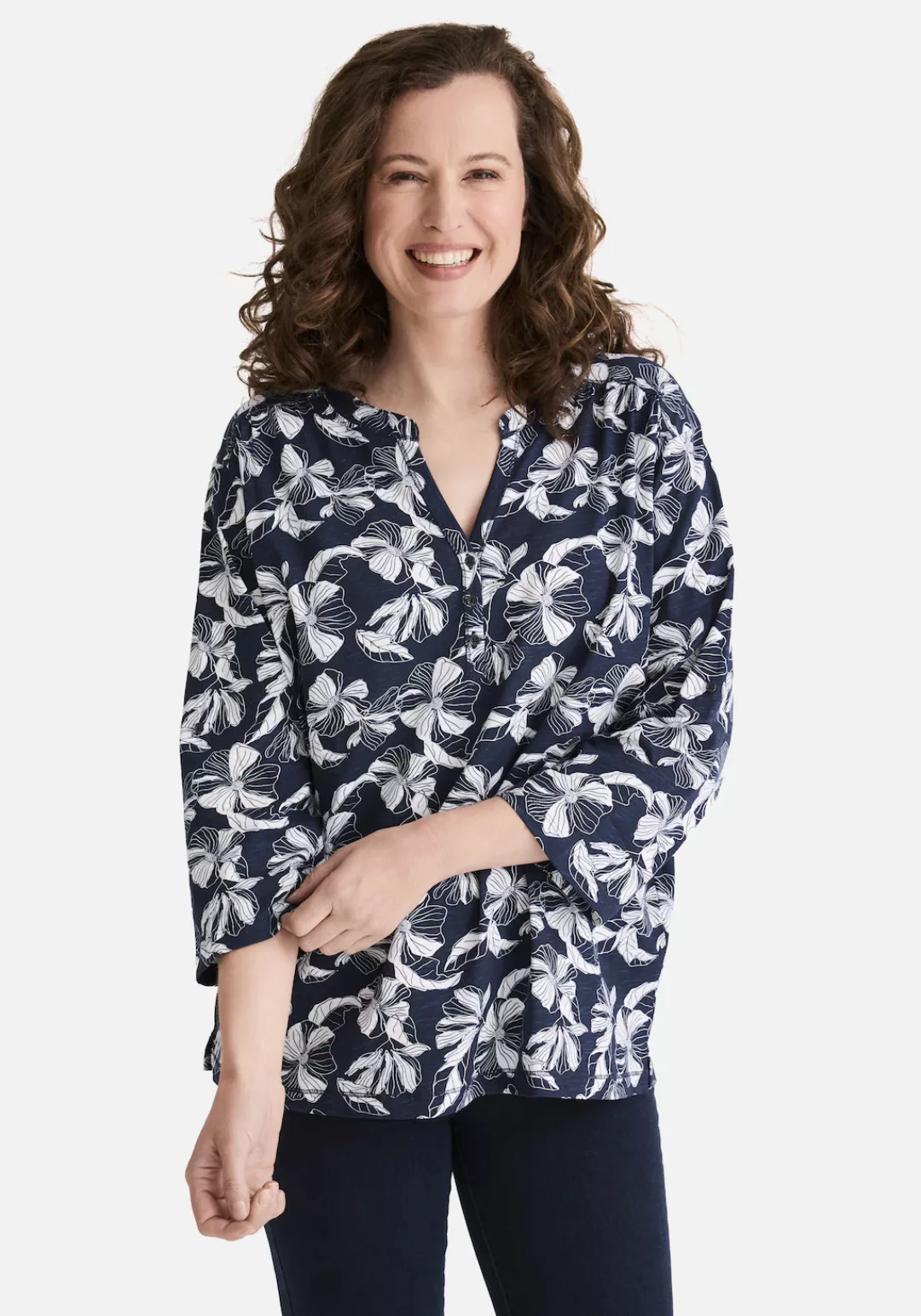STOOKER WOMEN 3/4-Arm-Shirt "MARIE Print Shirt Blouse 3/4 -Arm", Regular Fi günstig online kaufen