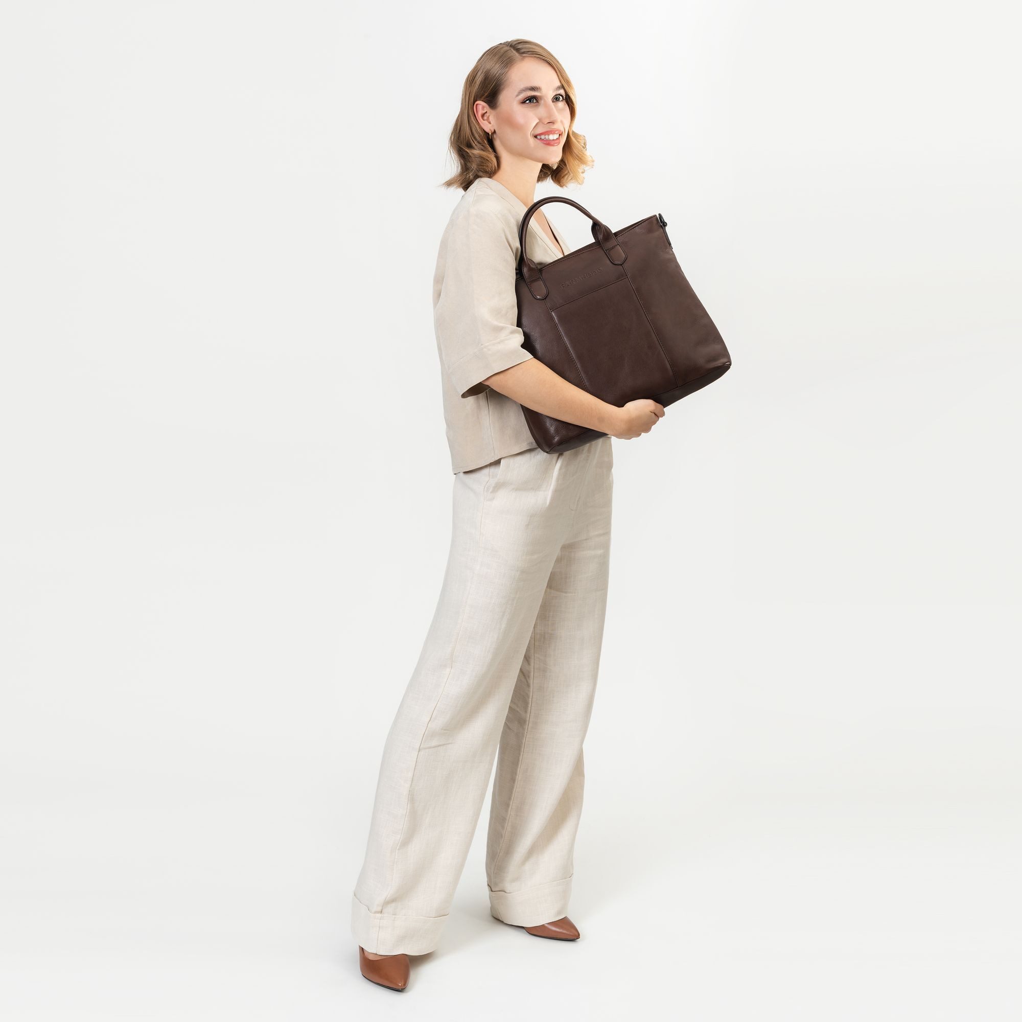 Farmhood Henkeltasche Memphis, Leder günstig online kaufen