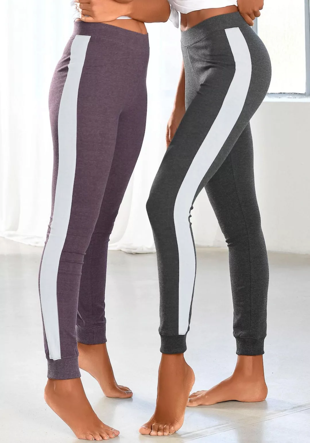 Arizona Leggings (2er-Pack) mit breitem Streifen günstig online kaufen